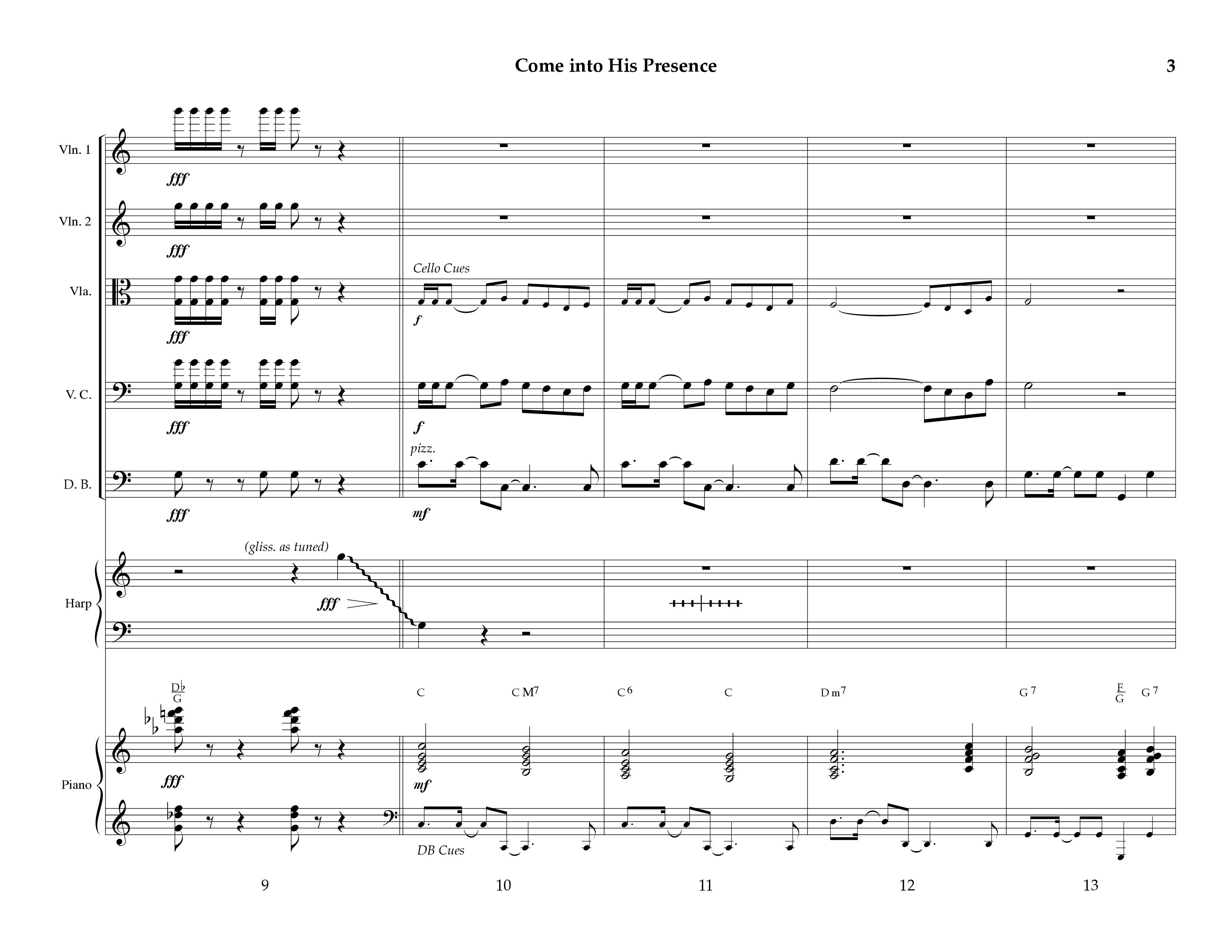 Come Into His Presence (Instrumental) Conductor's Score (Lifeway Worship / Arr. Mark Johnson)