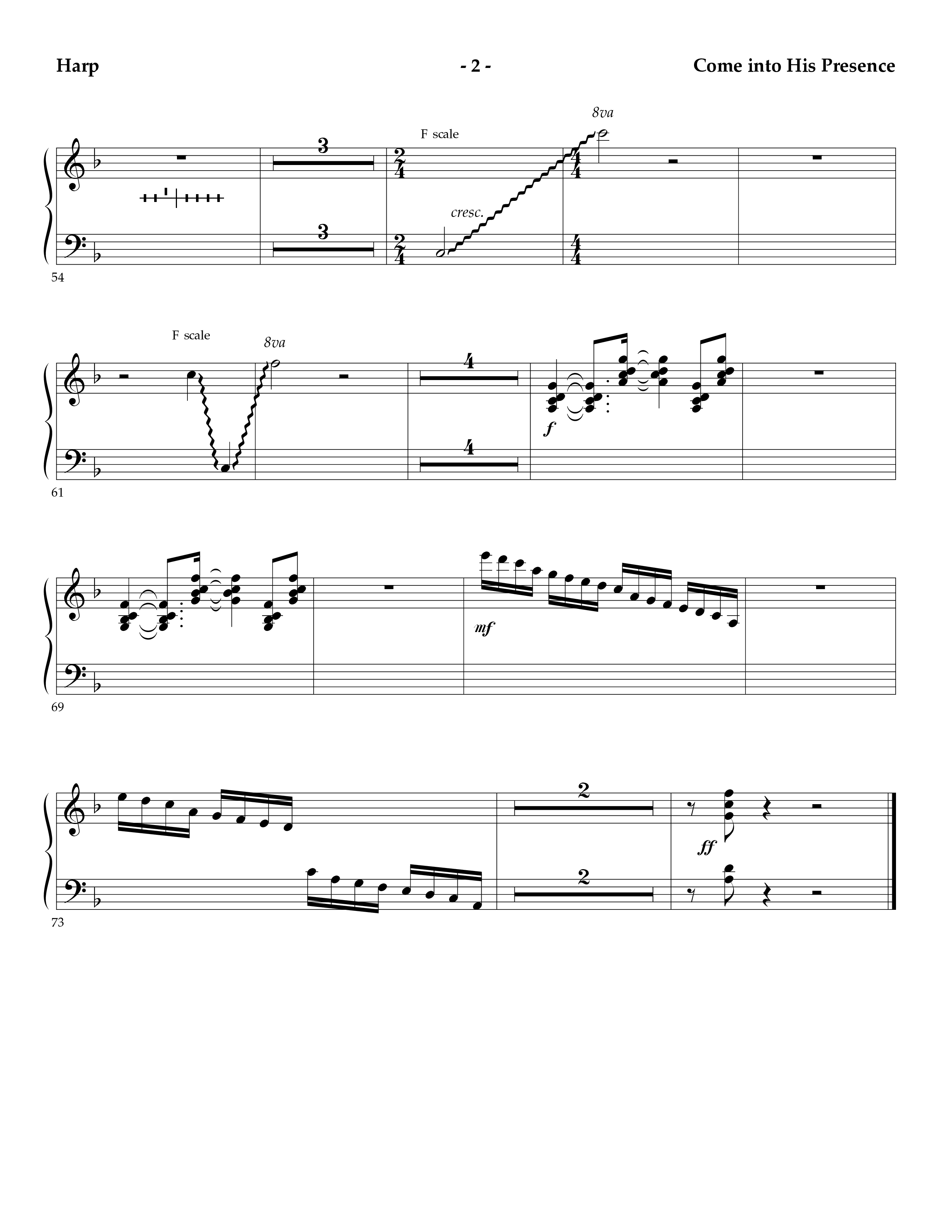 Come Into His Presence (Instrumental) Harp (Lifeway Worship / Arr. Mark Johnson)