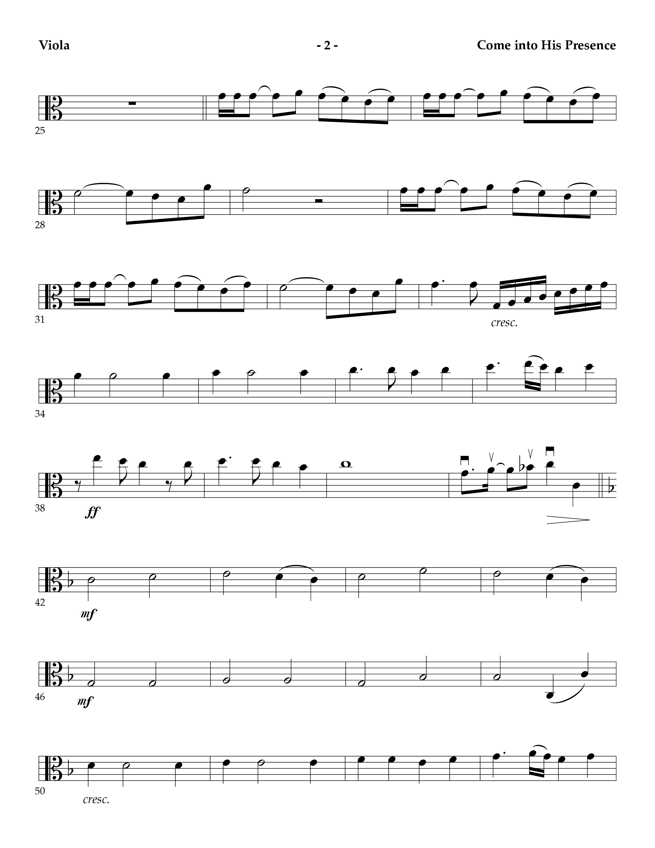 Come Into His Presence (Instrumental) Viola (Lifeway Worship / Arr. Mark Johnson)