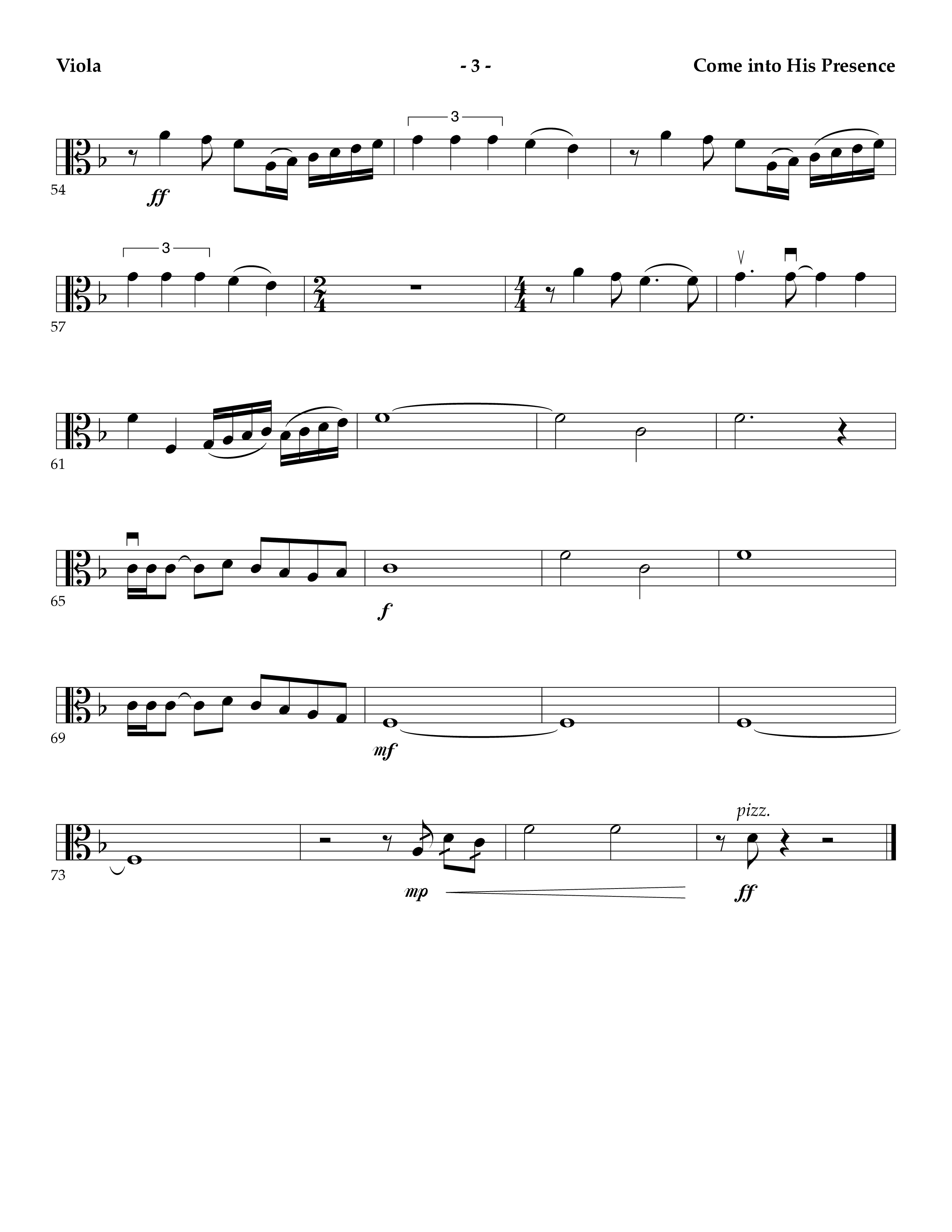 Come Into His Presence (Instrumental) Viola (Lifeway Worship / Arr. Mark Johnson)