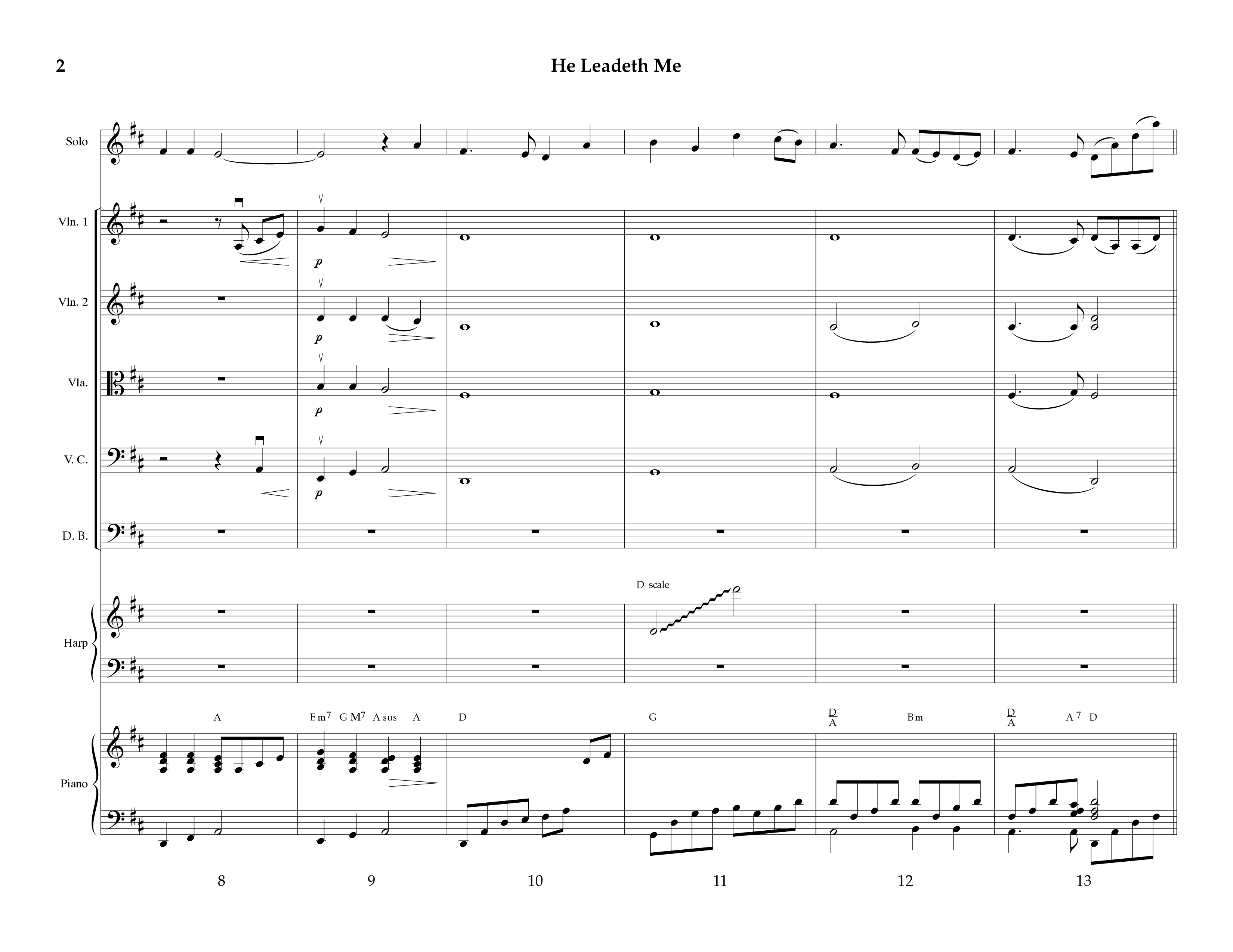 He Leadeth Me (Instrumental) Orchestration (Lifeway Worship / Arr. Mark Johnson)