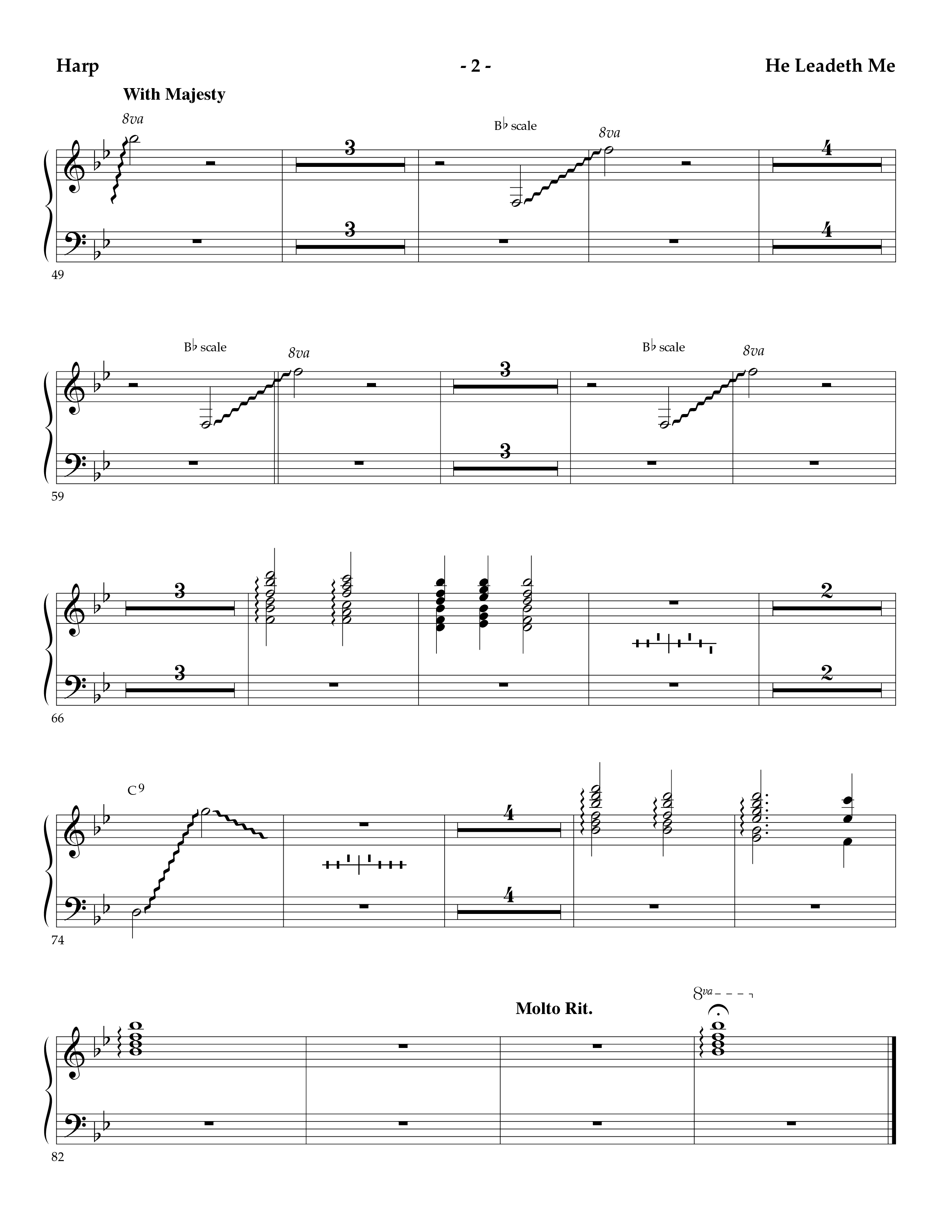 He Leadeth Me (Instrumental) Harp (Lifeway Worship / Arr. Mark Johnson)