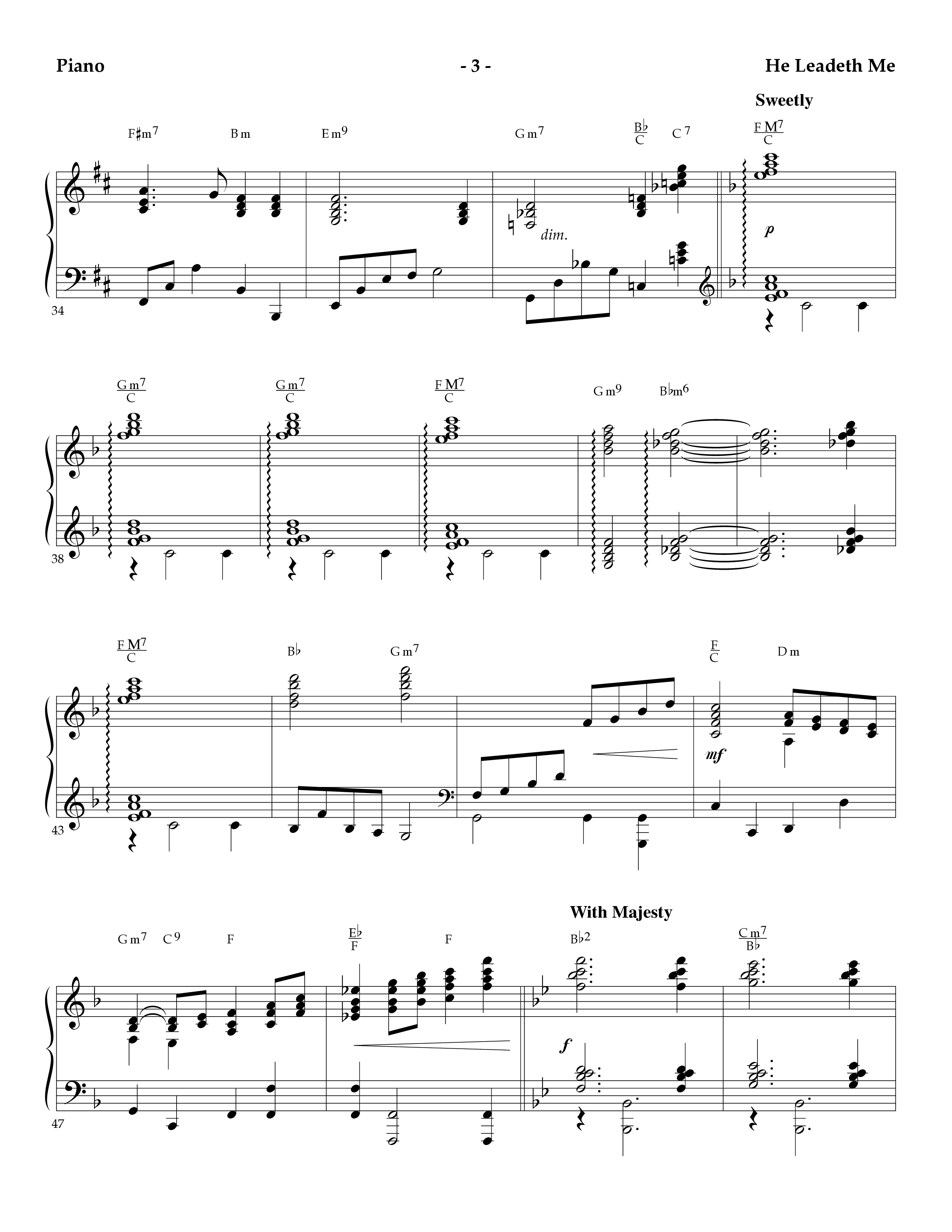 He Leadeth Me (Instrumental) Piano Sheet (Lifeway Worship / Arr. Mark Johnson)