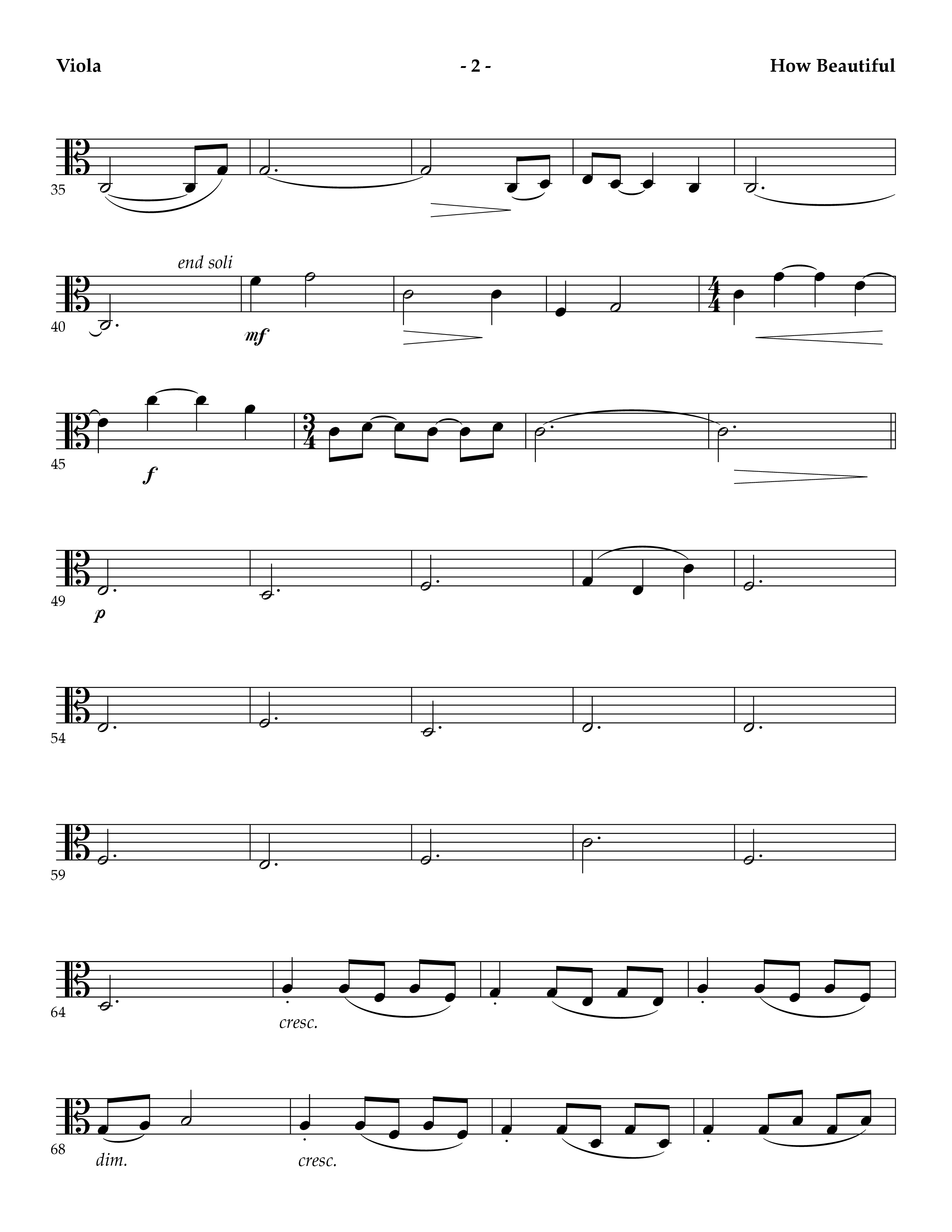 How Beautiful (Instrumental) Viola (Lifeway Worship / Arr. Mark Johnson)