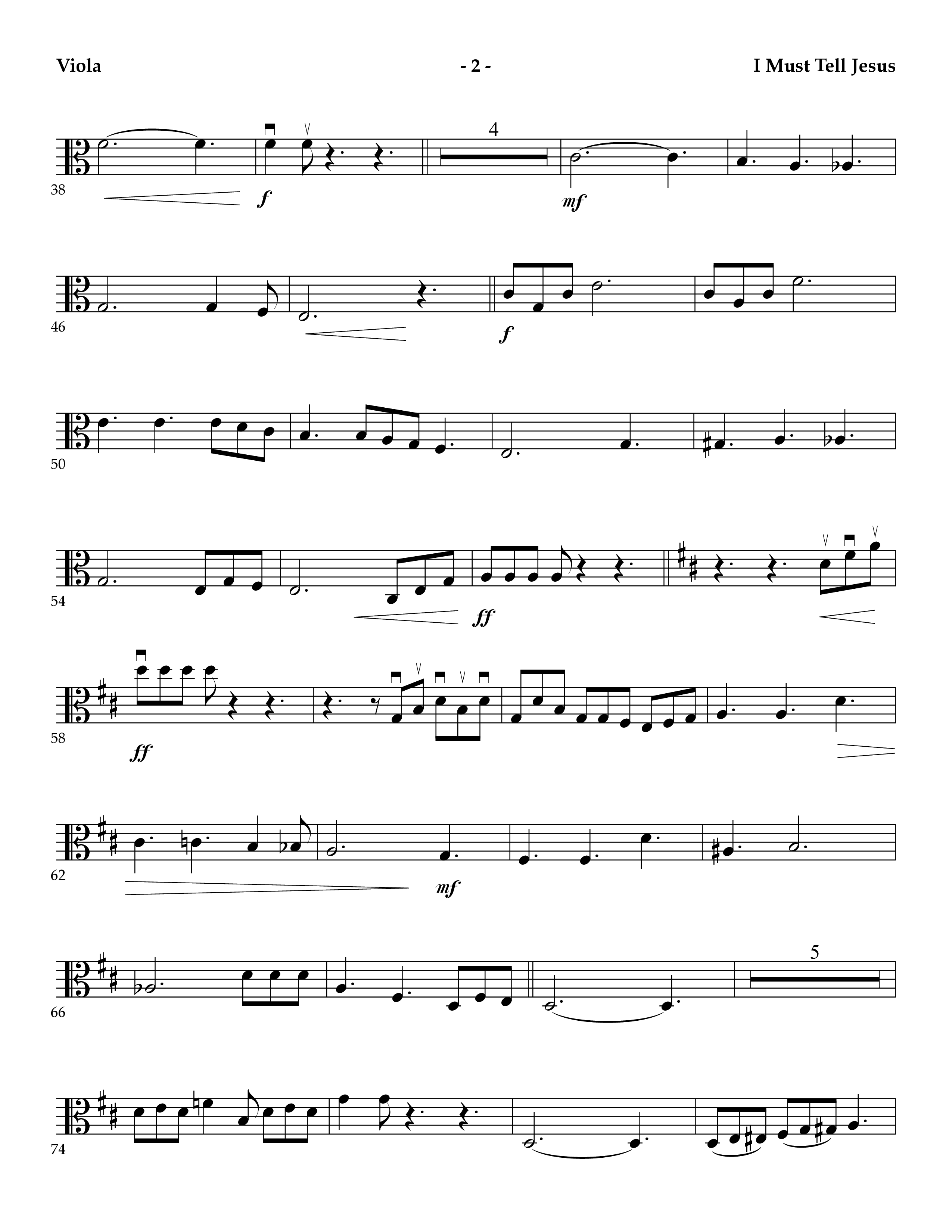 I Must Tell Jesus (Instrumental) Viola (Lifeway Worship / Arr. Mark Johnson)