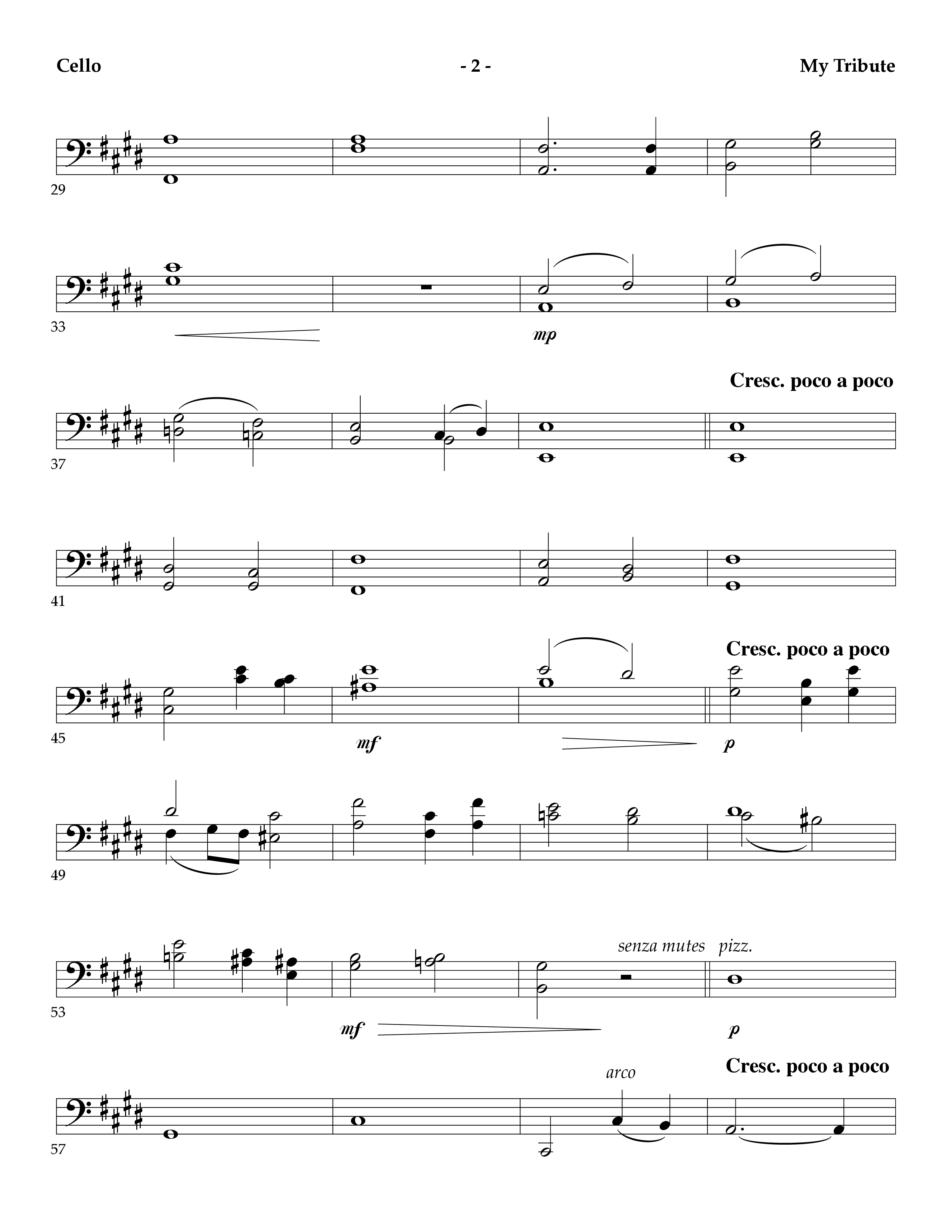 My Tribute (Instrumental) Cello (Lifeway Worship / Arr. Mark Johnson)