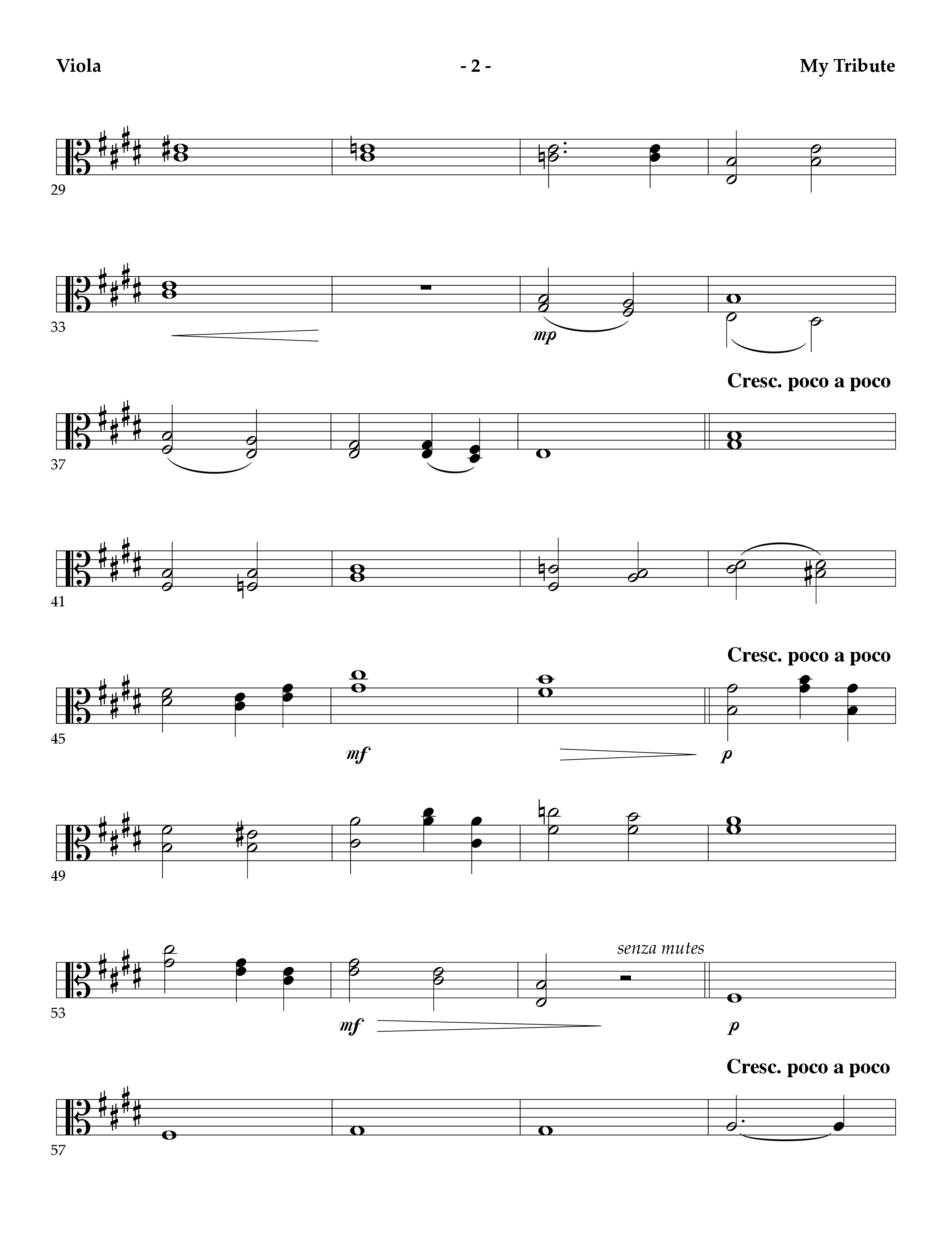 My Tribute (Instrumental) Viola (Lifeway Worship / Arr. Mark Johnson)