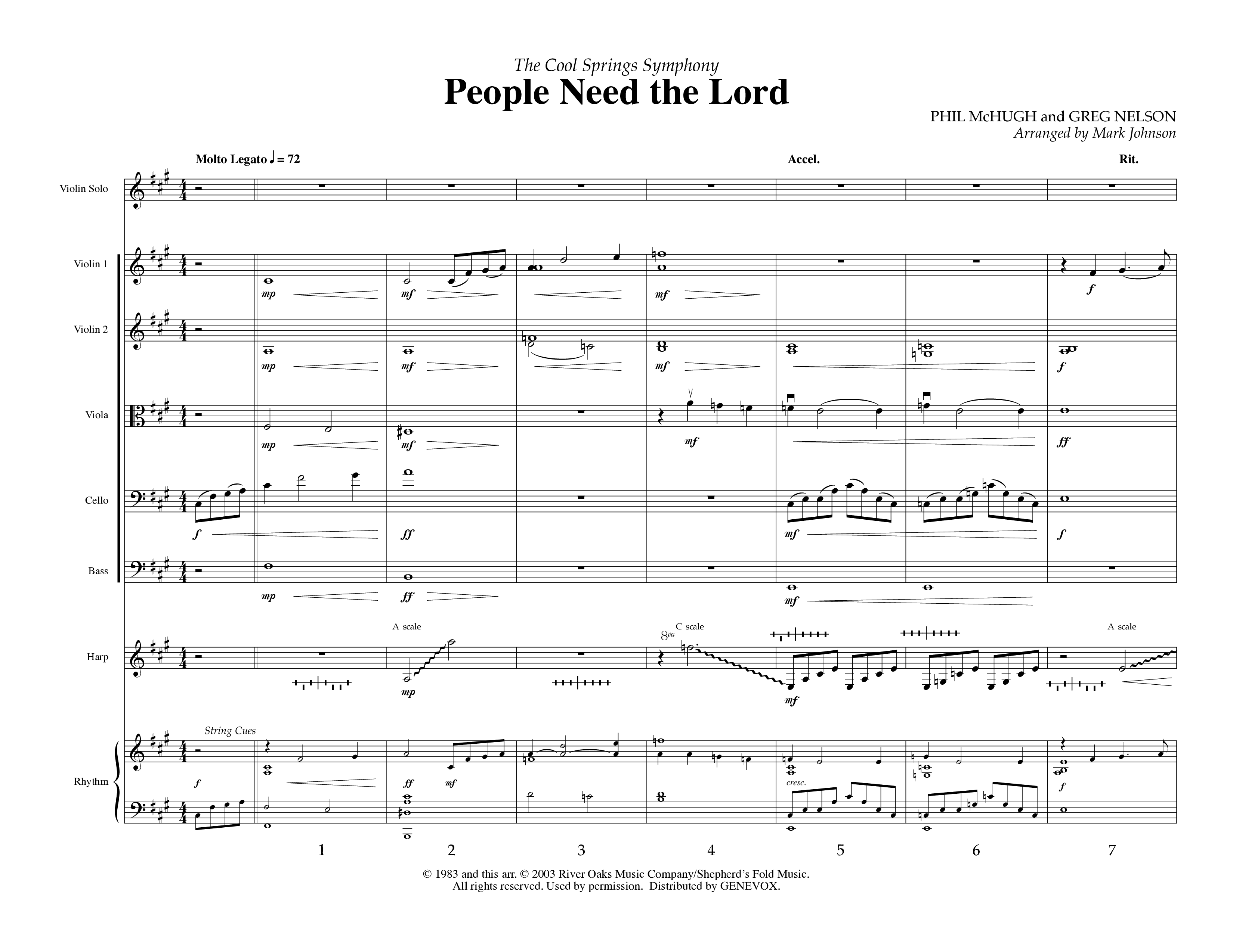 People Need The Lord (Instrumental) Orchestration (Lifeway Worship / Arr. Mark Johnson)