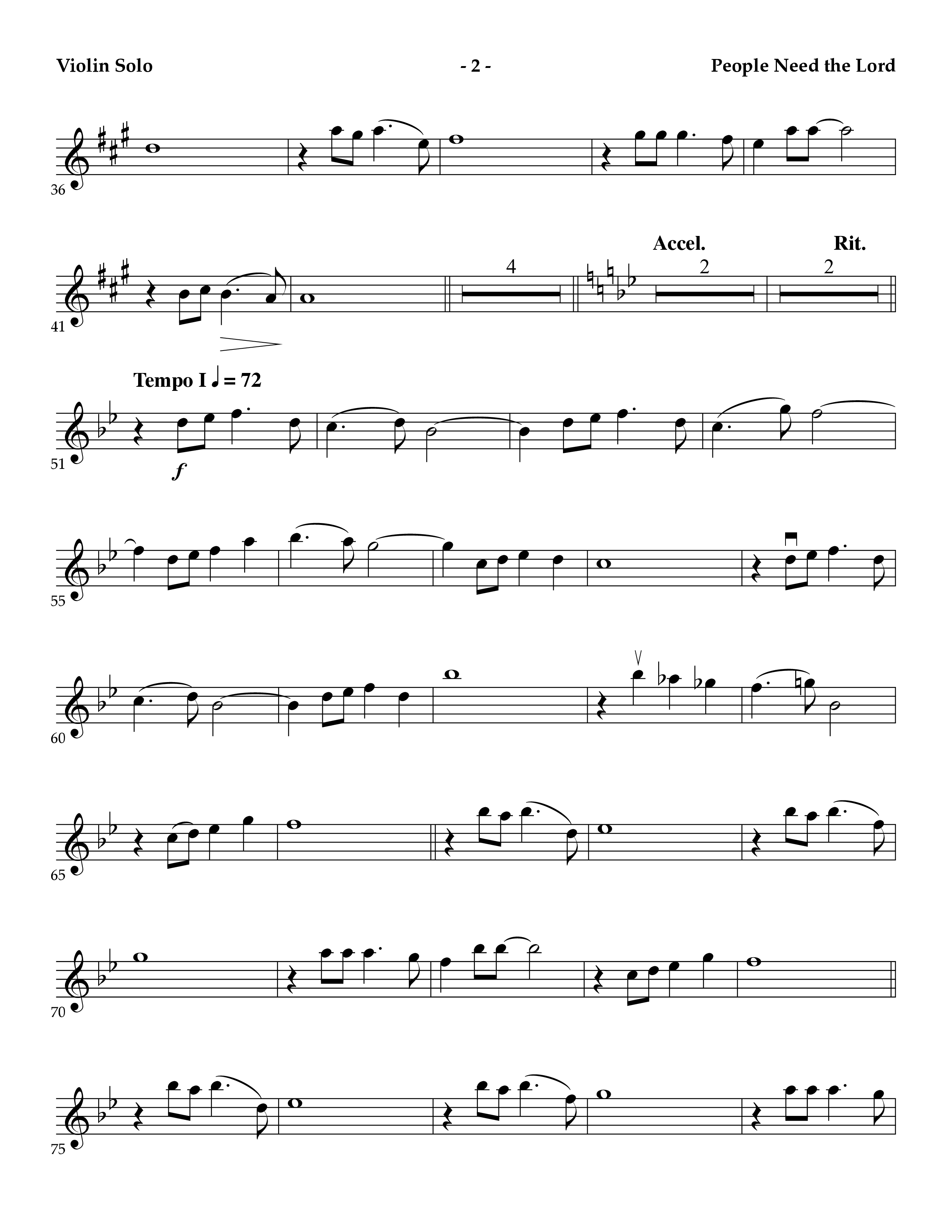 People Need The Lord (Instrumental) Violin Solo (Lifeway Worship / Arr. Mark Johnson)