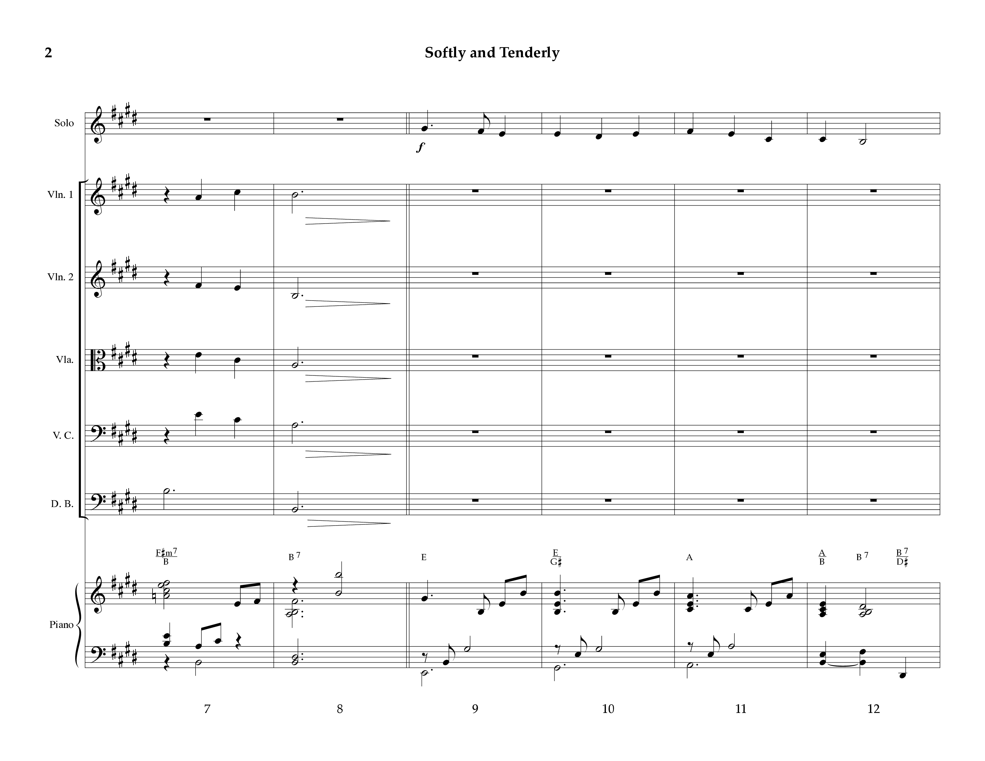 Softly And Tenderly (Instrumental) Conductor's Score (Lifeway Worship / Arr. Mark Johnson)