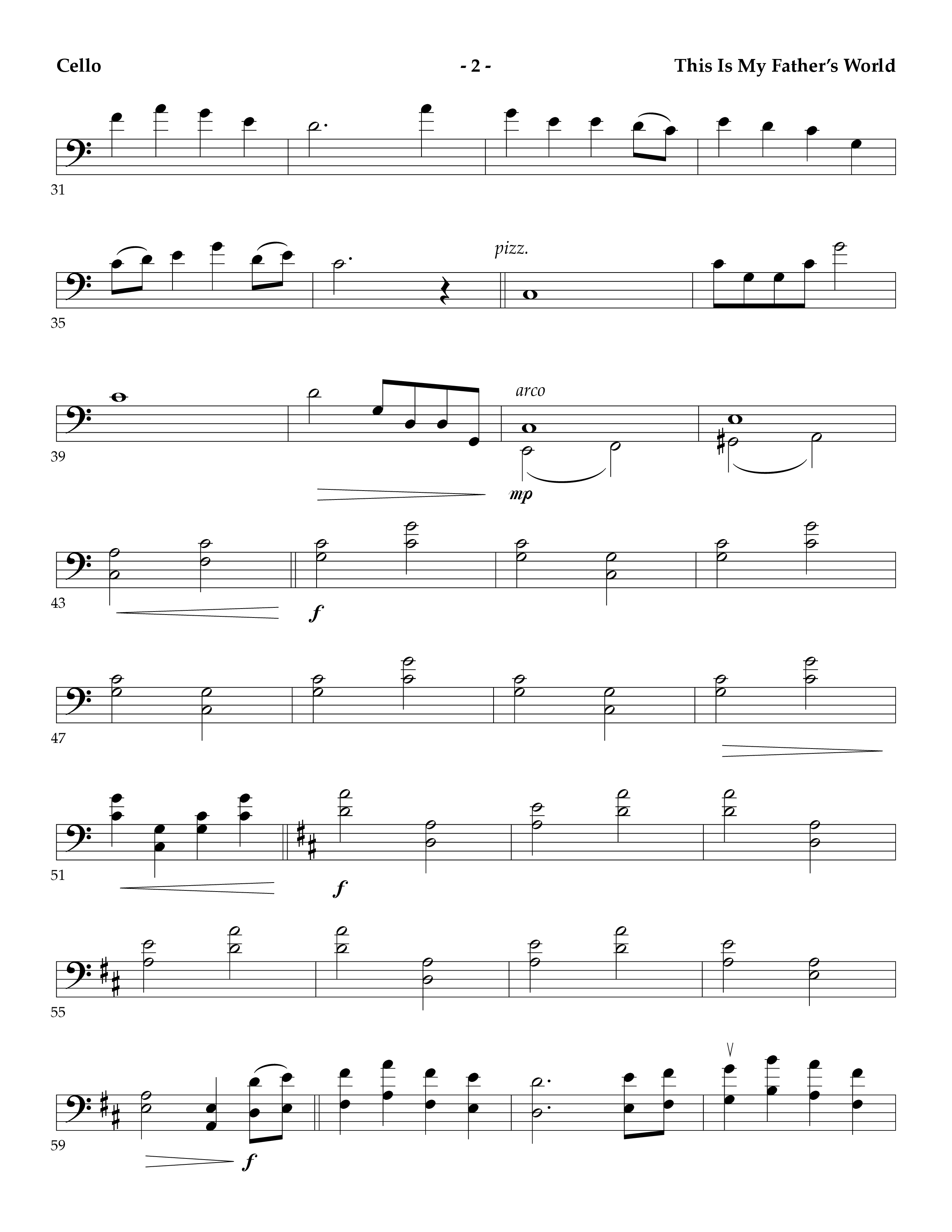 This Is My Father's World (Instrumental) Cello (Lifeway Worship / Arr. Mark Johnson)