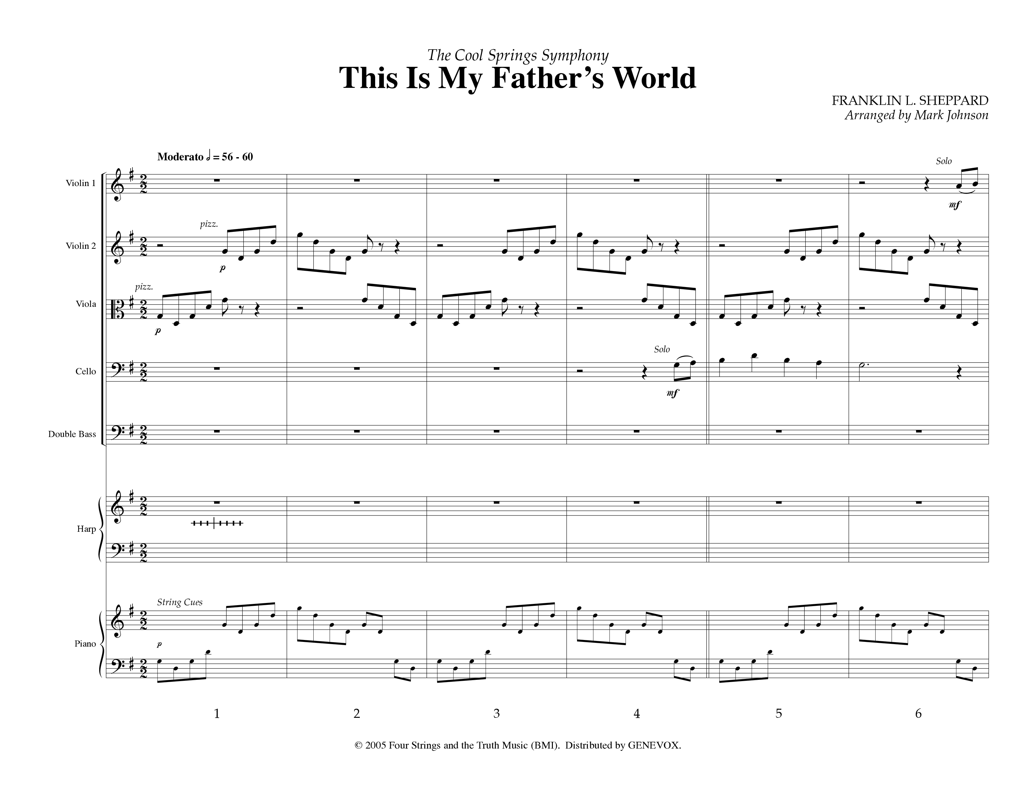This Is My Father's World (Instrumental) Orchestration (Lifeway Worship / Arr. Mark Johnson)