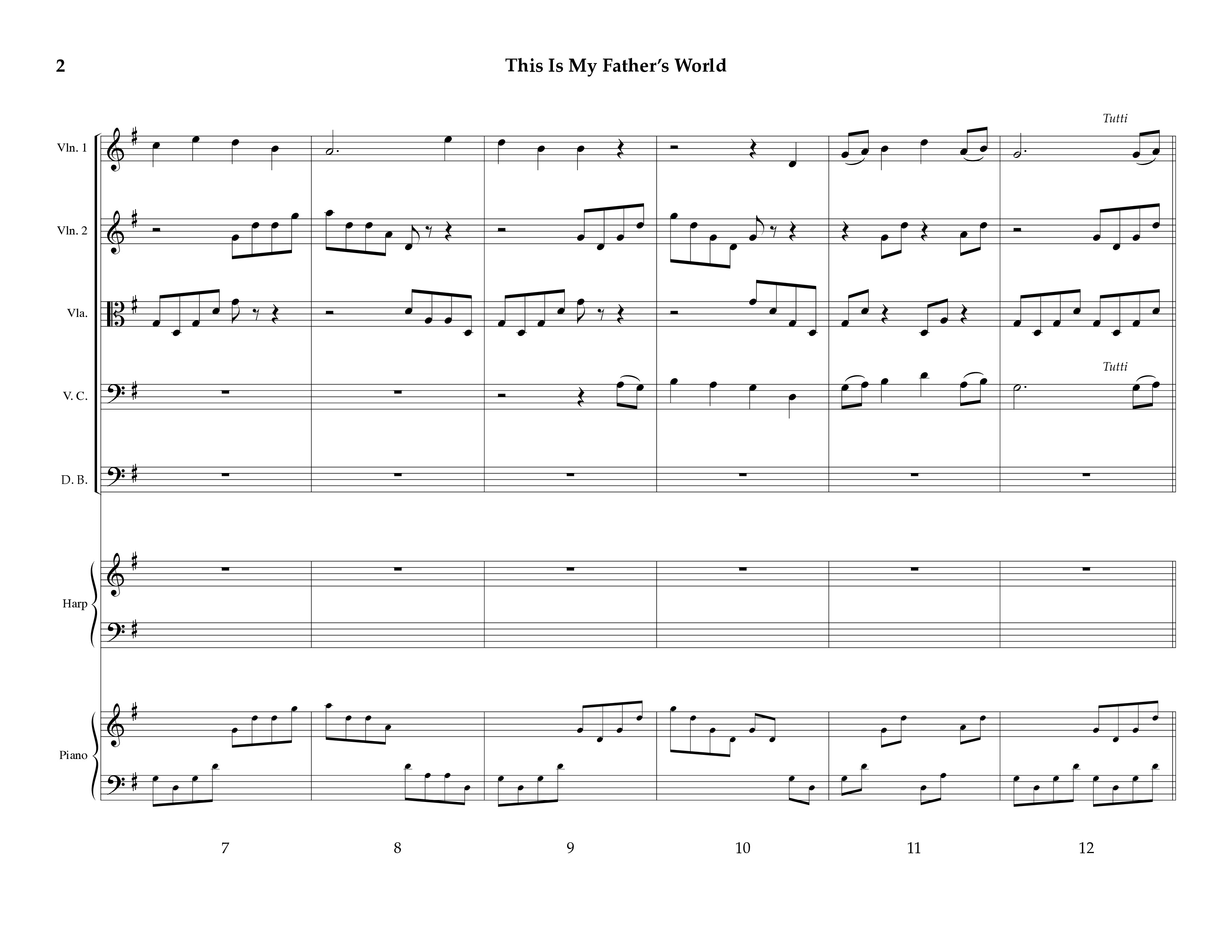 This Is My Father's World (Instrumental) Orchestration (Lifeway Worship / Arr. Mark Johnson)