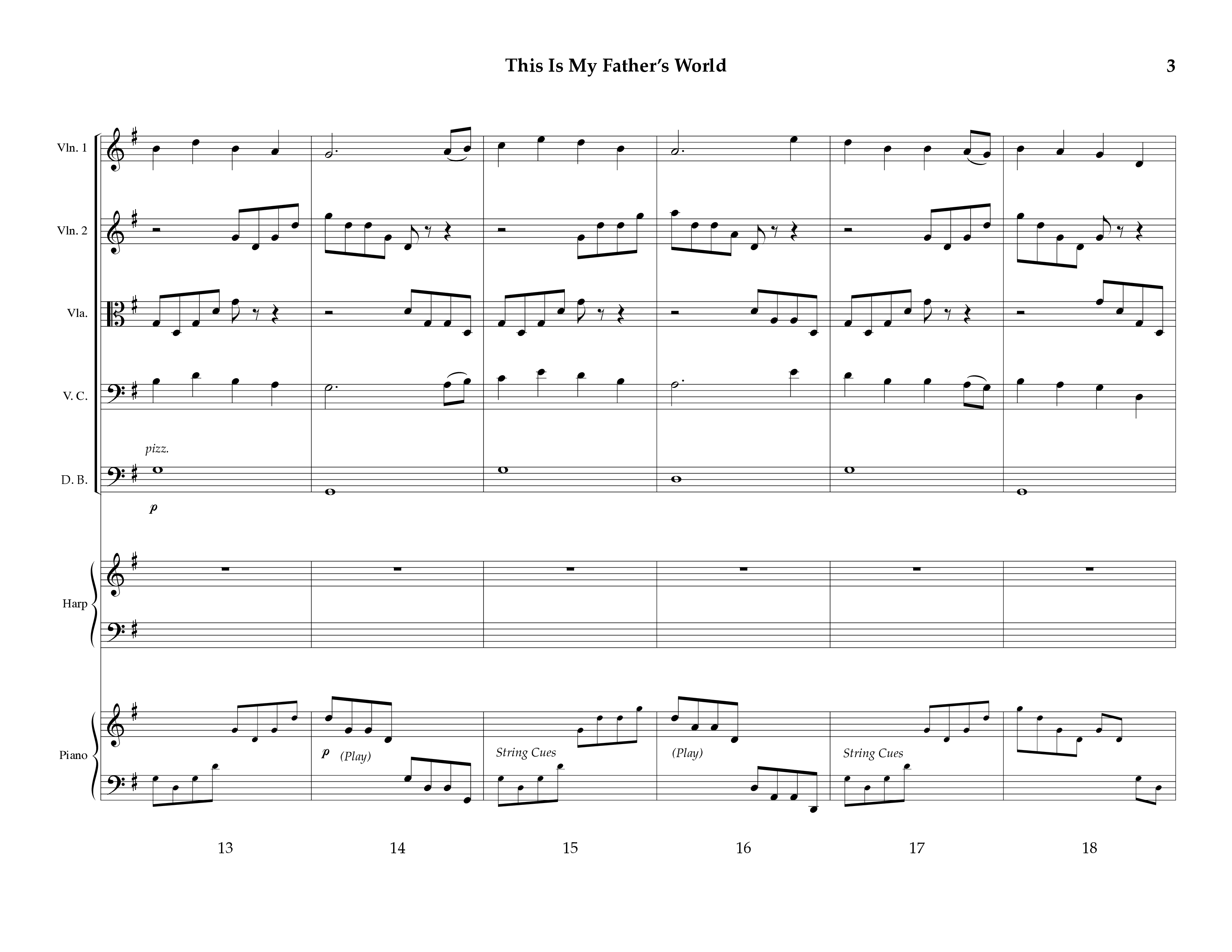 This Is My Father's World (Instrumental) Conductor's Score (Lifeway Worship / Arr. Mark Johnson)