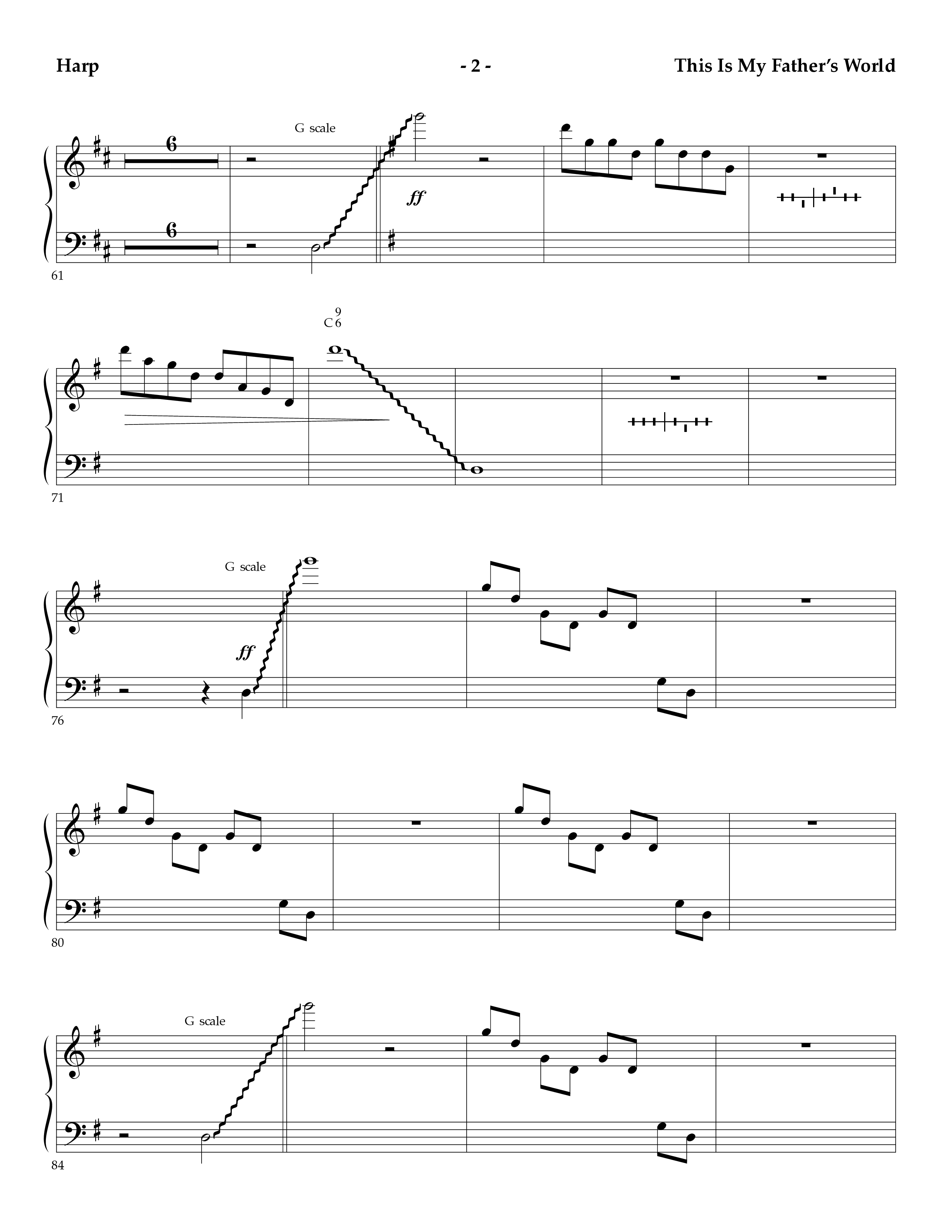 This Is My Father's World (Instrumental) Harp (Lifeway Worship / Arr. Mark Johnson)