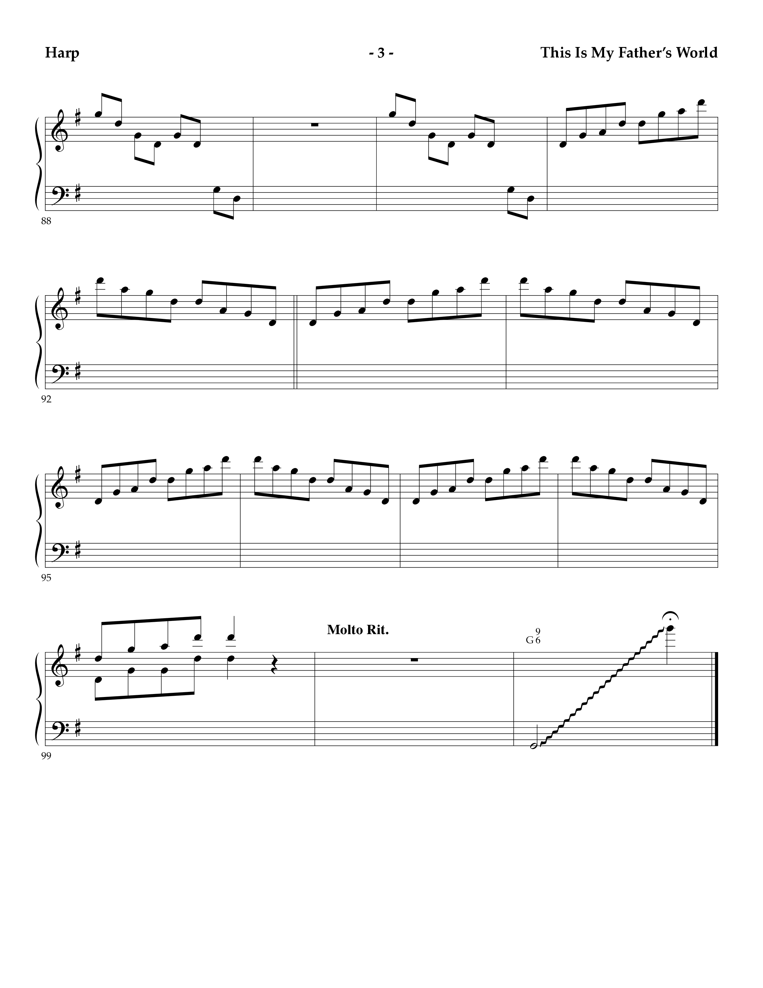 This Is My Father's World (Instrumental) Harp (Lifeway Worship / Arr. Mark Johnson)