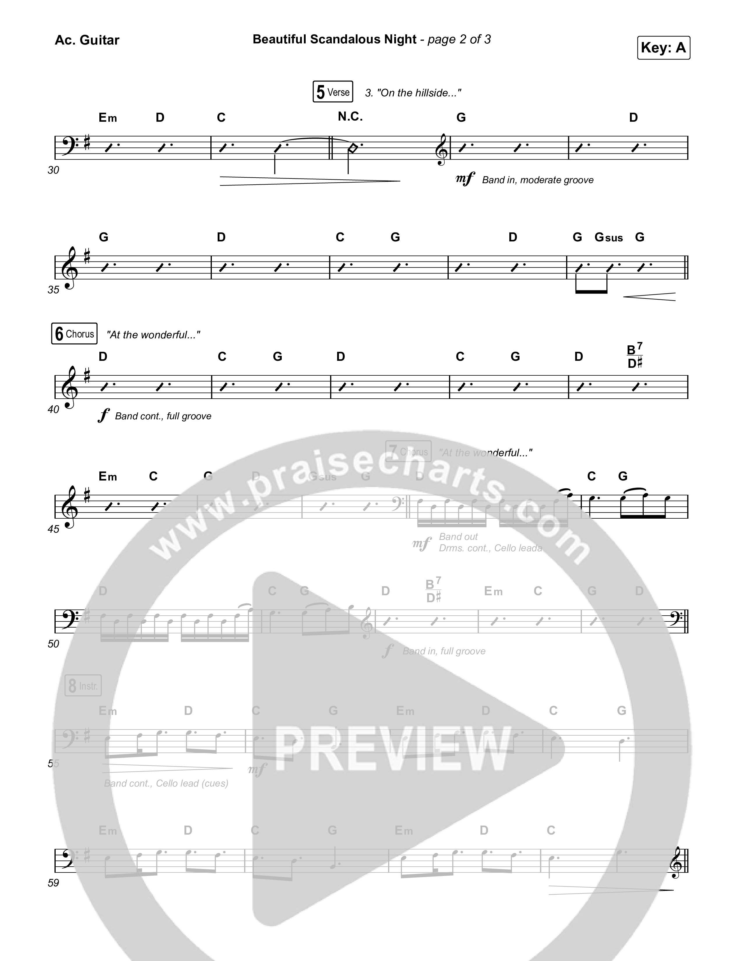 Beautiful Scandalous Night Acoustic Guitar (Shane & Shane / The Worship Initiative)