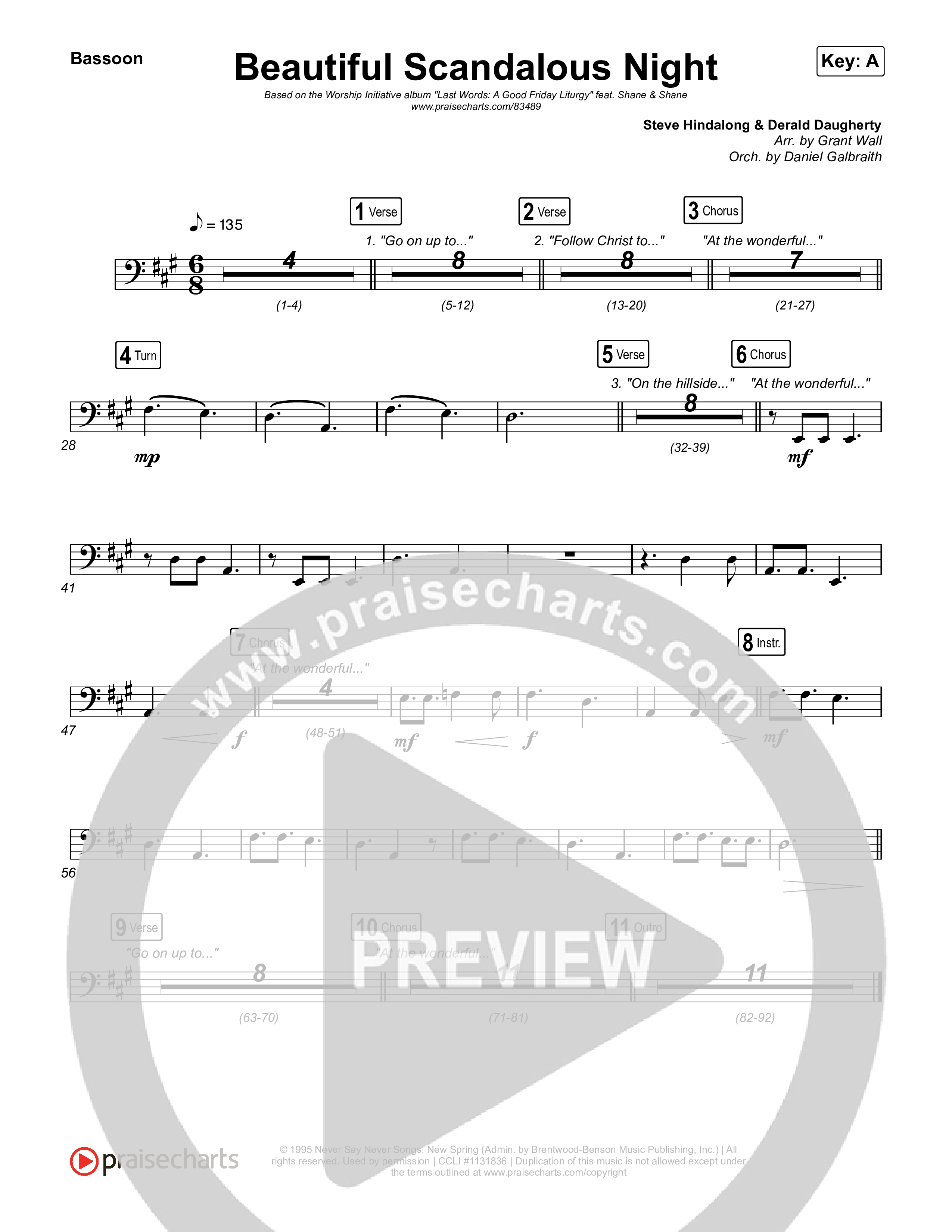 Beautiful Scandalous Night Bassoon (Shane & Shane / The Worship Initiative)