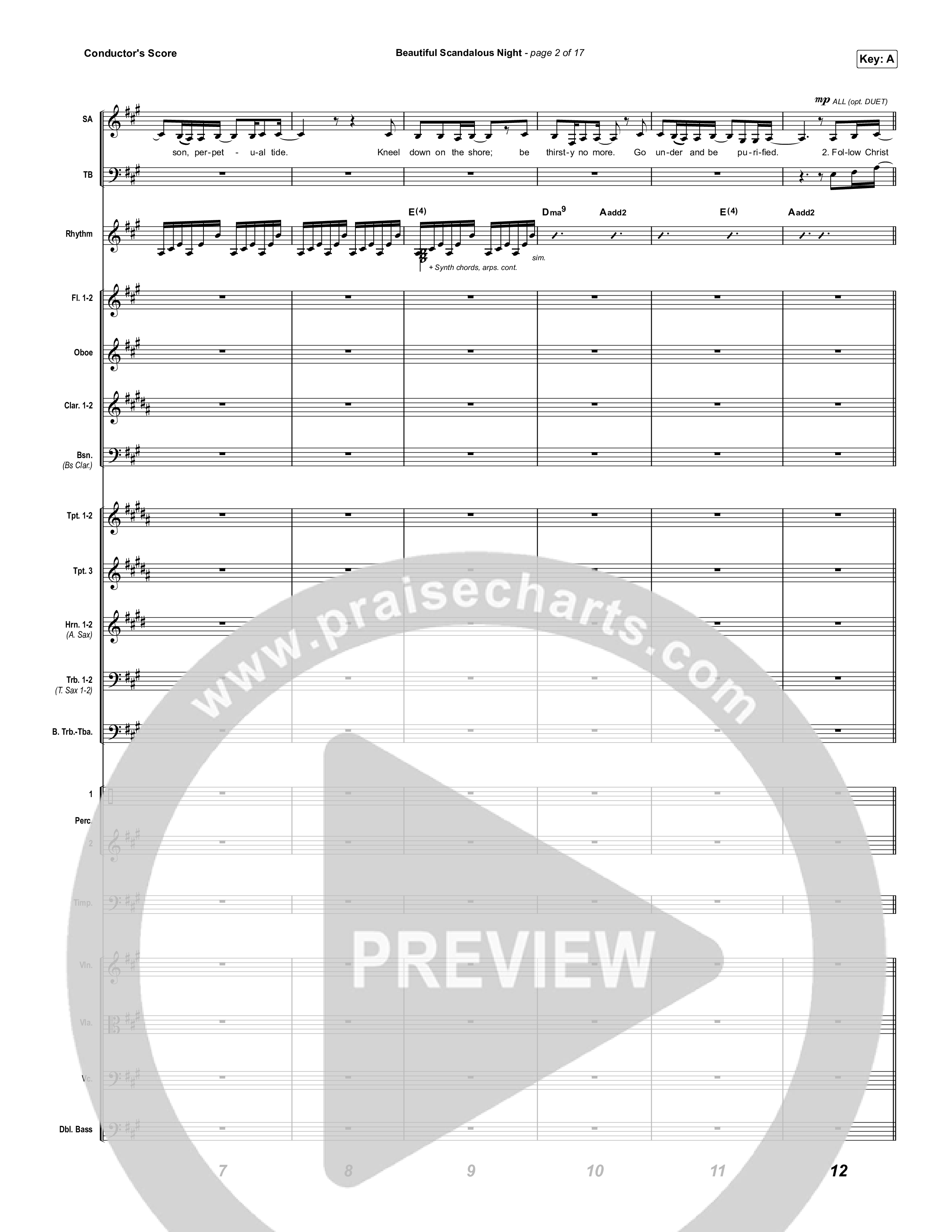 Beautiful Scandalous Night Conductor's Score (Shane & Shane / The Worship Initiative)