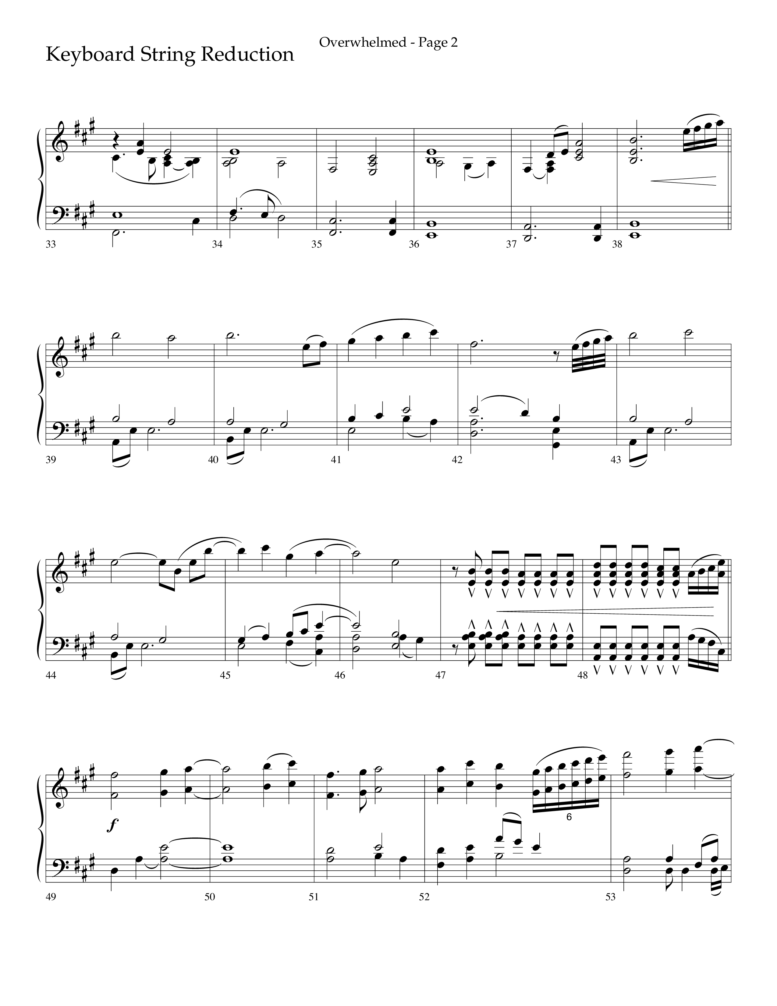 Overwhelmed (Choral Anthem SATB) String Reduction (Lifeway Choral / Arr. Danny Zaloudik)
