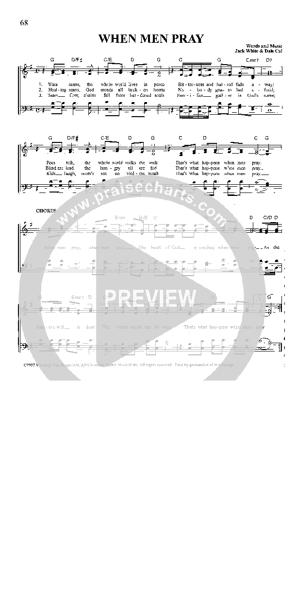 When Men Pray Lead Sheet ()