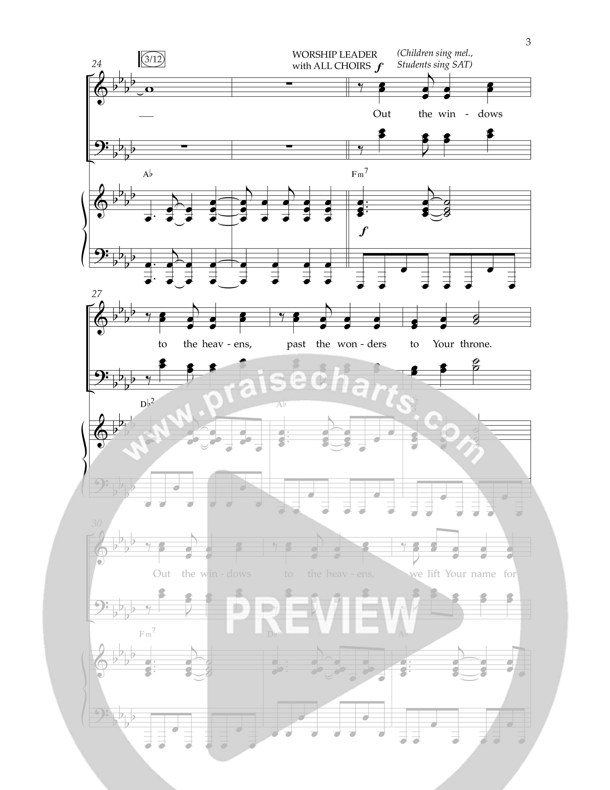 Out The Windows (Choral Anthem SATB) Anthem (SATB/Piano) (Lifeway Choral / Arr. John Bolin / Arr. Don Koch / Orch. Cliff Duren)