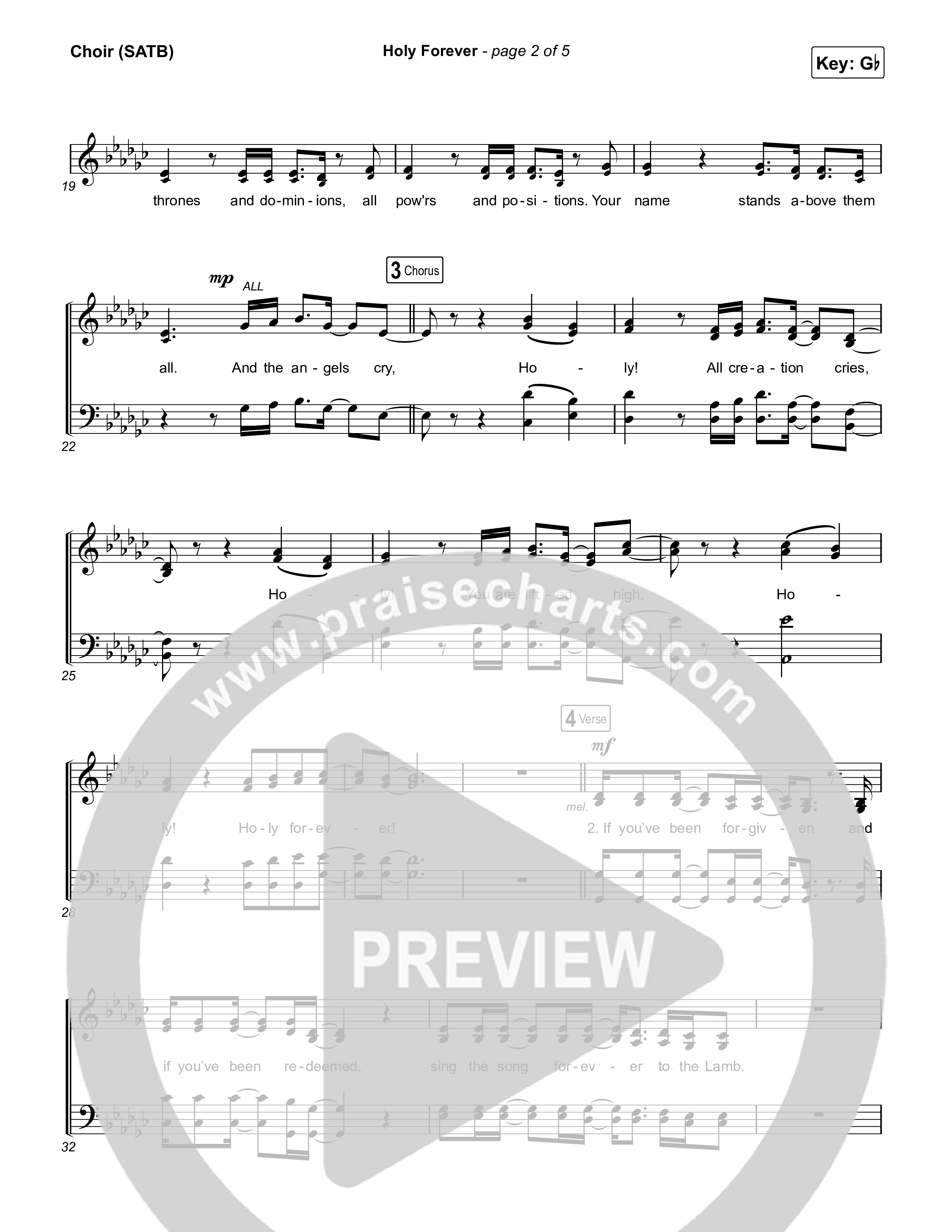Holy Forever (Live From Passion 2024) Choir Sheet (SATB) (Passion / Kari Jobe)