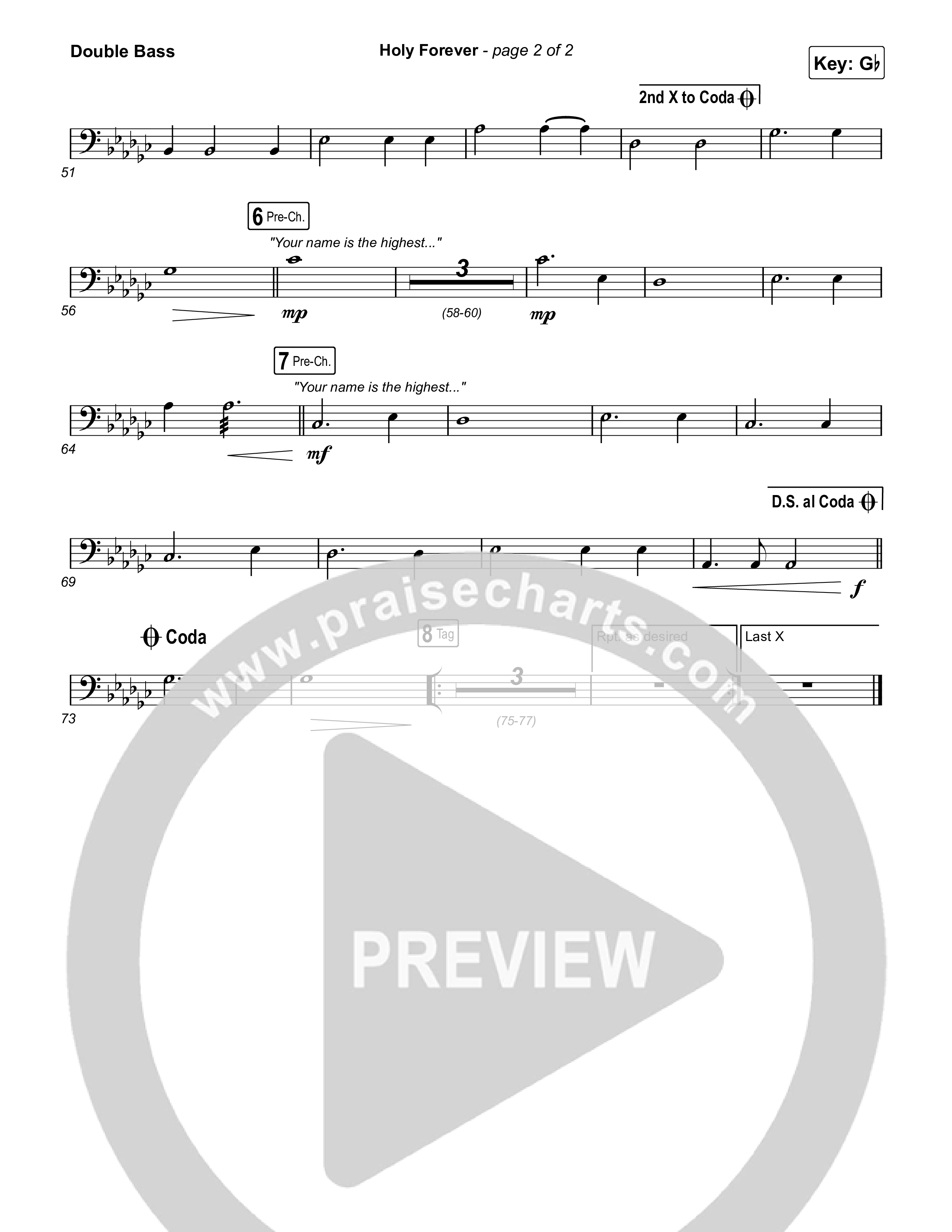 Holy Forever (Live From Passion 2024) String Bass (Passion / Kari Jobe)