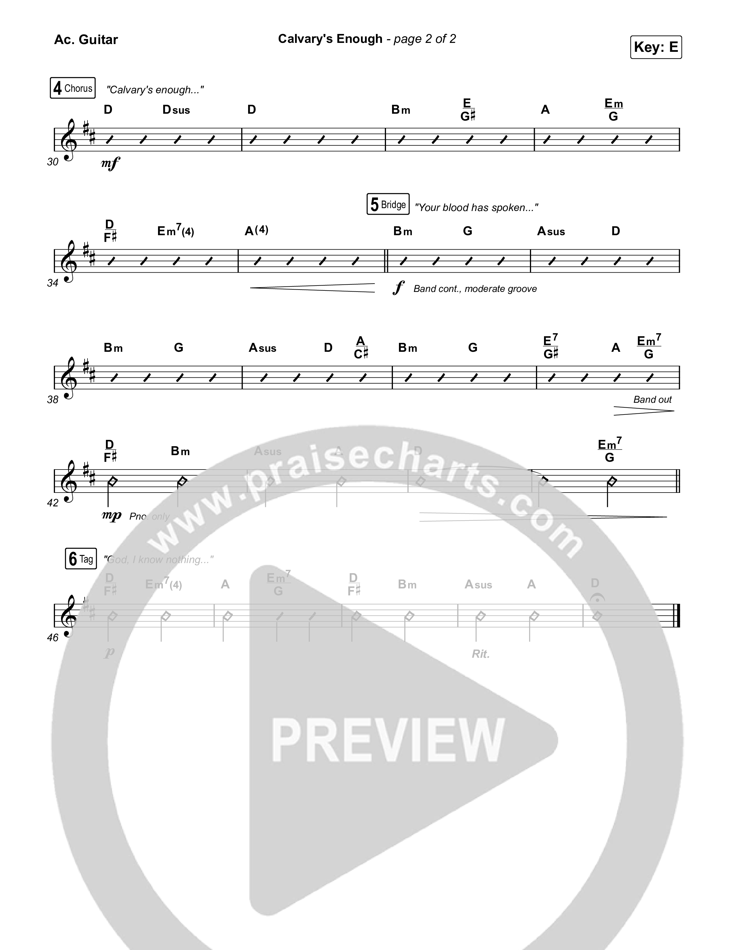 Calvary's Enough (Live From Passion 2024) Acoustic Guitar (Passion / Brooke Ligertwood)