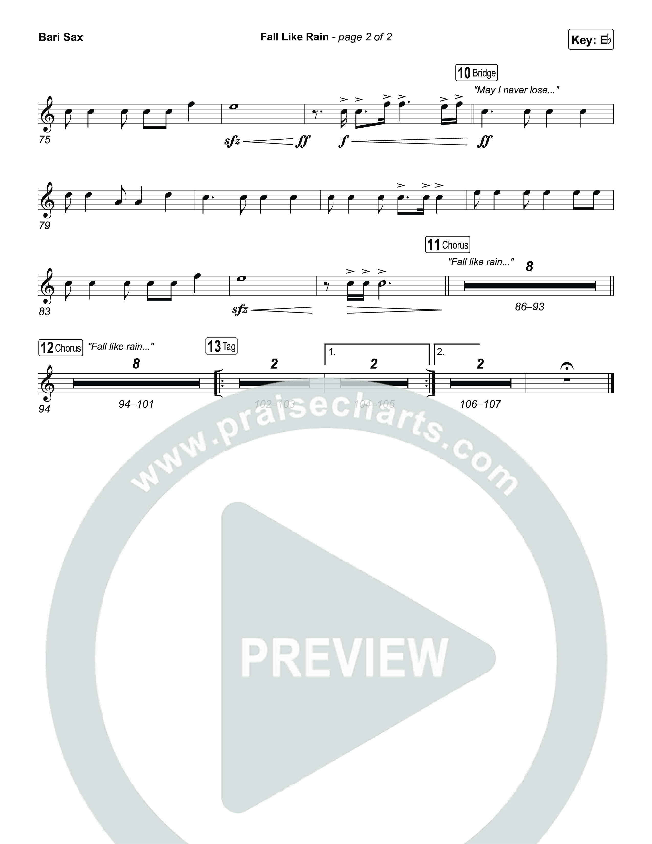 Fall Like Rain (Live From Passion 2024) Bari Sax (Passion / Kari Jobe / Rachel Halbach)