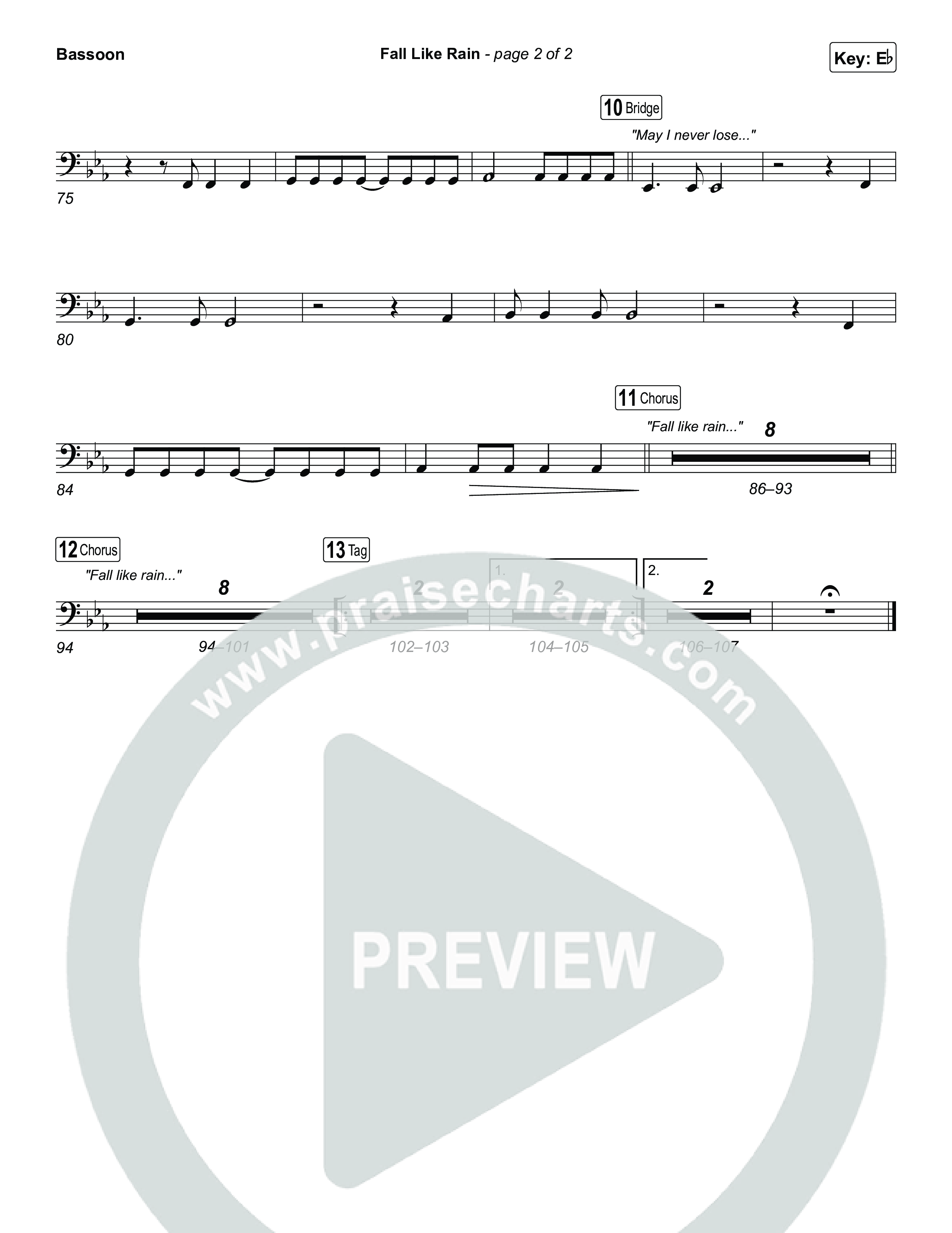 Fall Like Rain (Live From Passion 2024) Bassoon (Passion / Kari Jobe / Rachel Halbach)