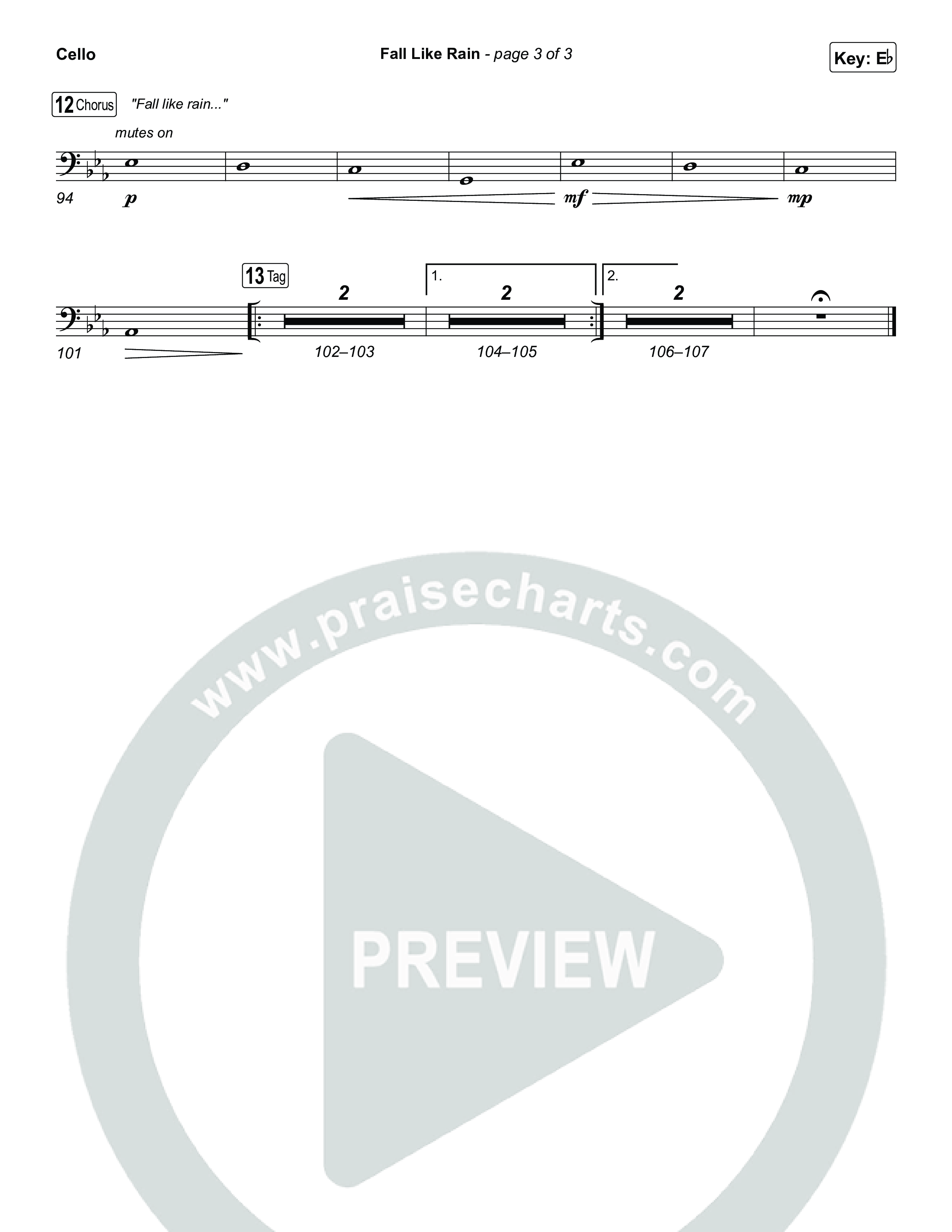 Fall Like Rain (Live From Passion 2024) Cello (Passion / Kari Jobe / Rachel Halbach)