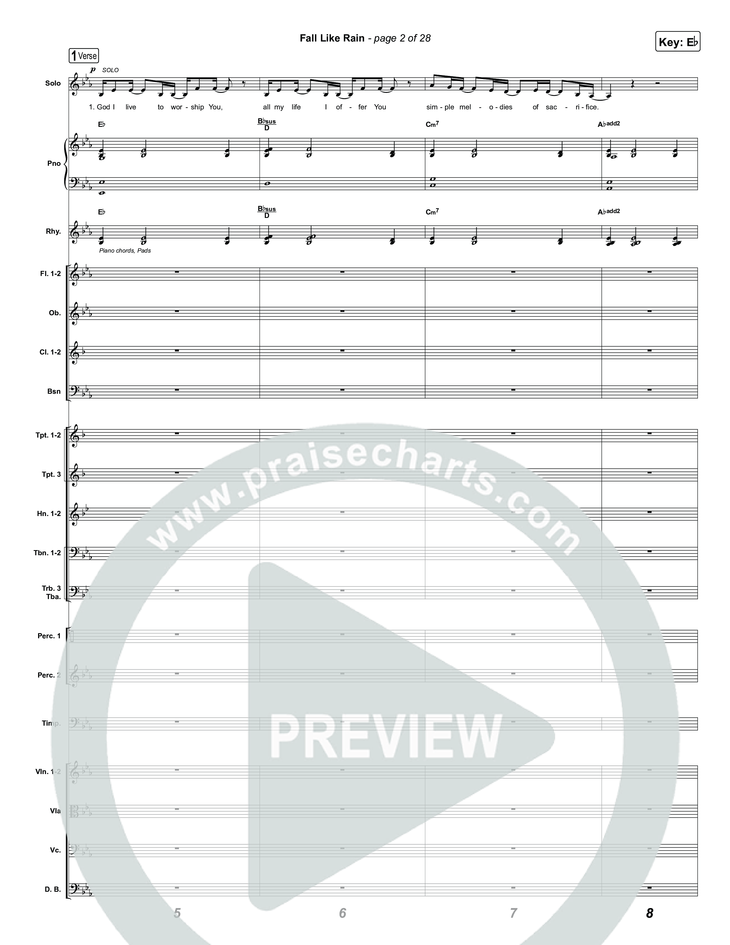 Fall Like Rain (Live From Passion 2024) Orchestration (Passion / Kari Jobe / Rachel Halbach)