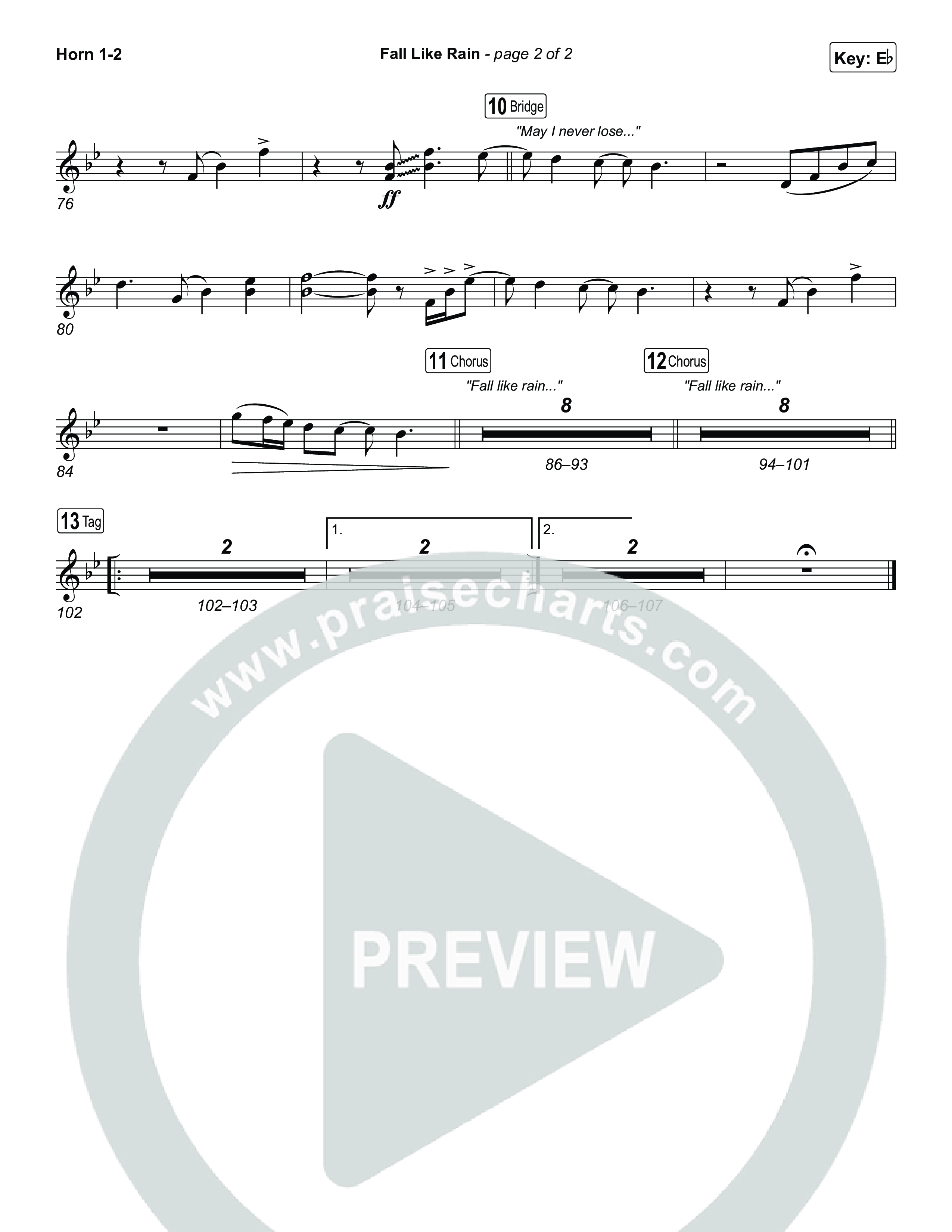 Fall Like Rain (Live From Passion 2024) Brass Pack (Passion / Kari Jobe / Rachel Halbach)