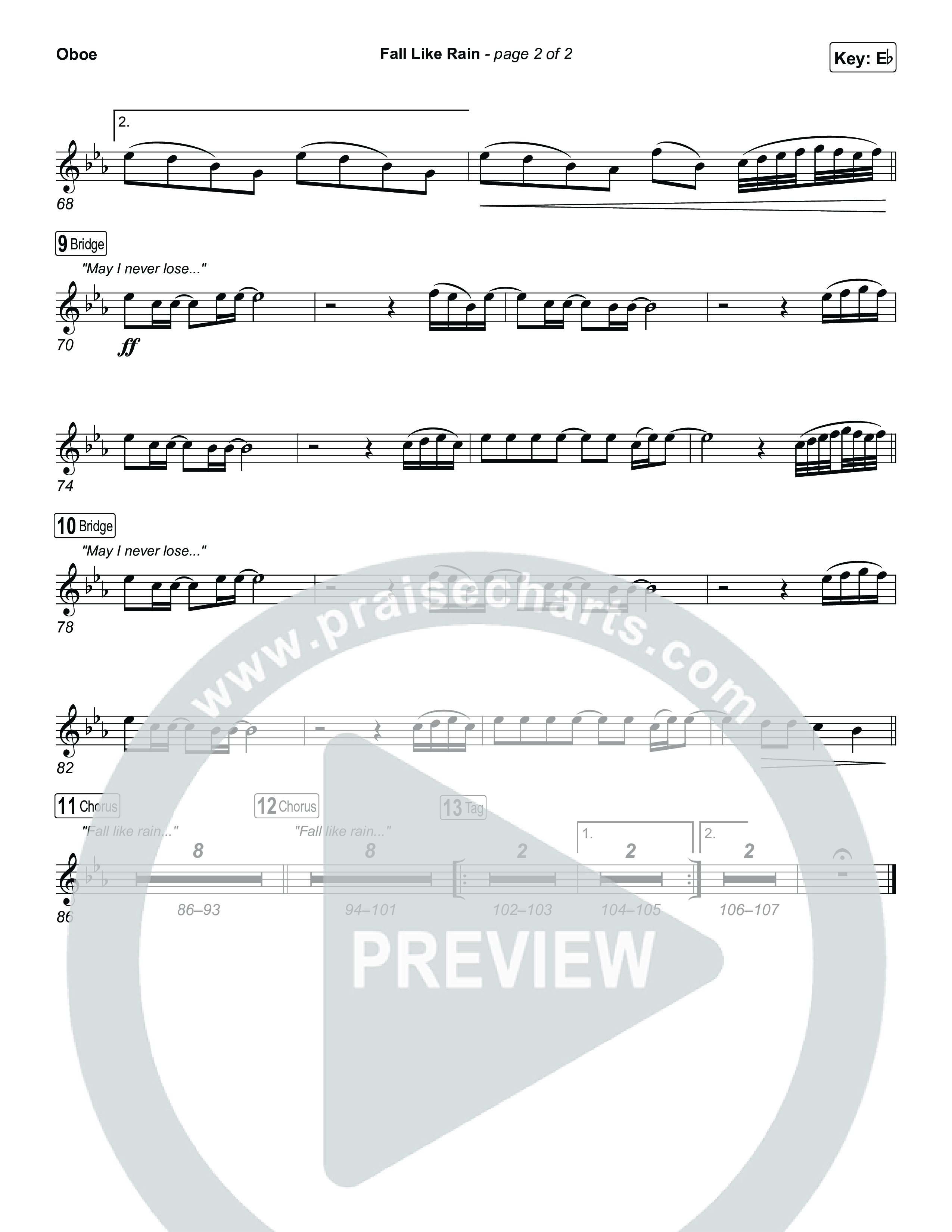 Fall Like Rain (Live From Passion 2024) Oboe (Passion / Kari Jobe / Rachel Halbach)