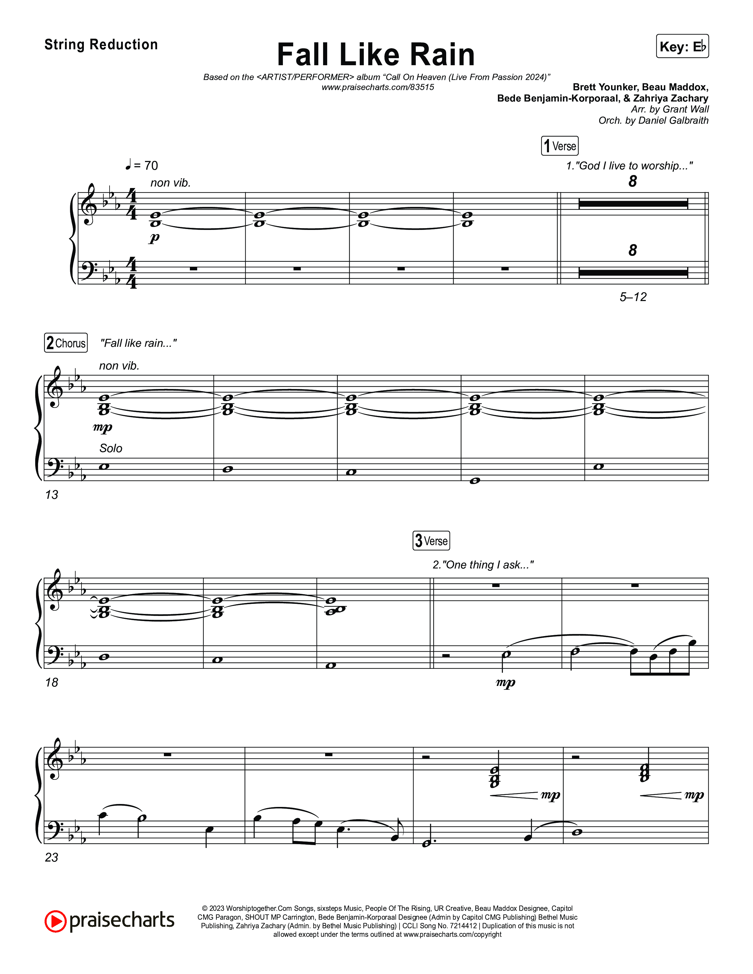Fall Like Rain (Live From Passion 2024) String Reduction (Passion / Kari Jobe / Rachel Halbach)
