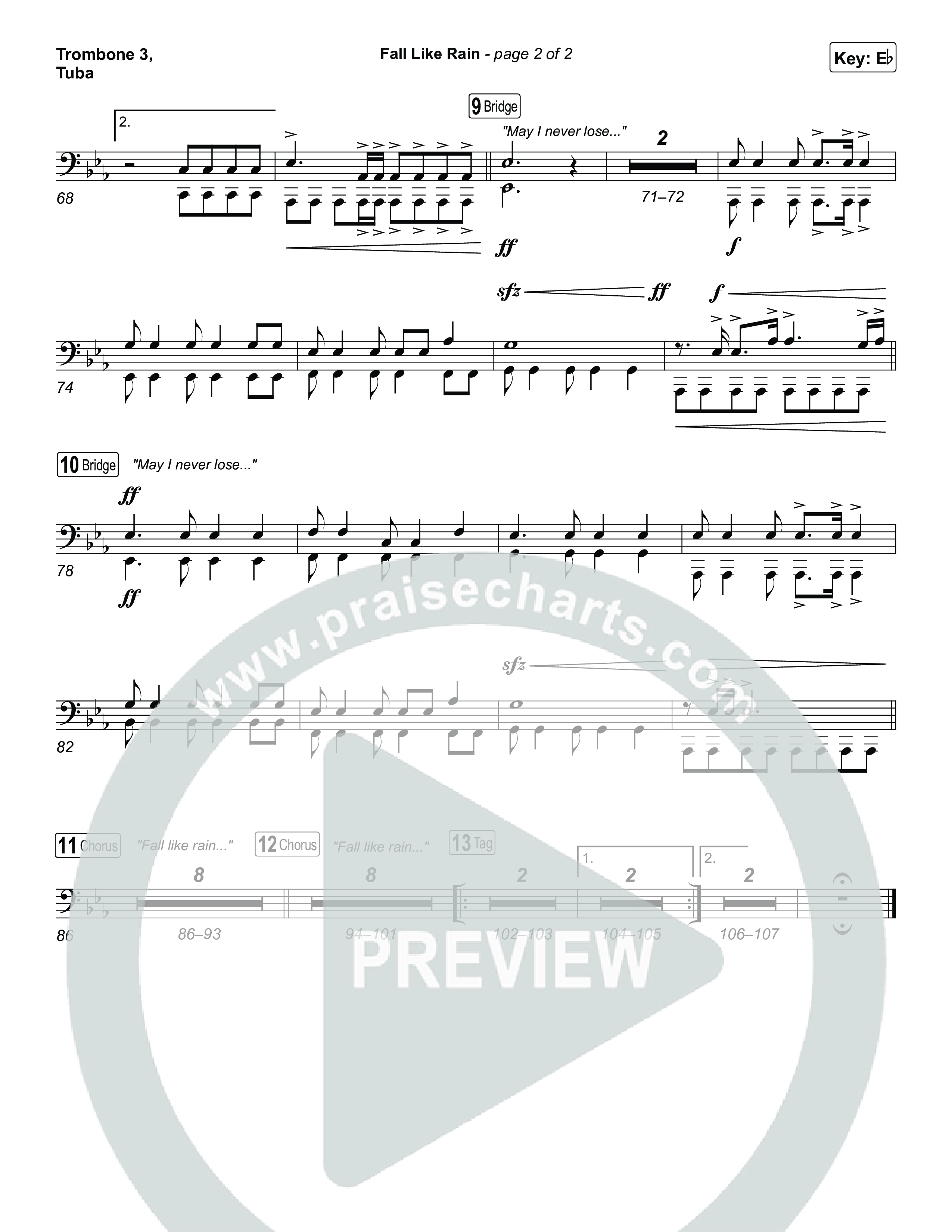 Fall Like Rain (Live From Passion 2024) Trombone 3/Tuba (Passion / Kari Jobe / Rachel Halbach)