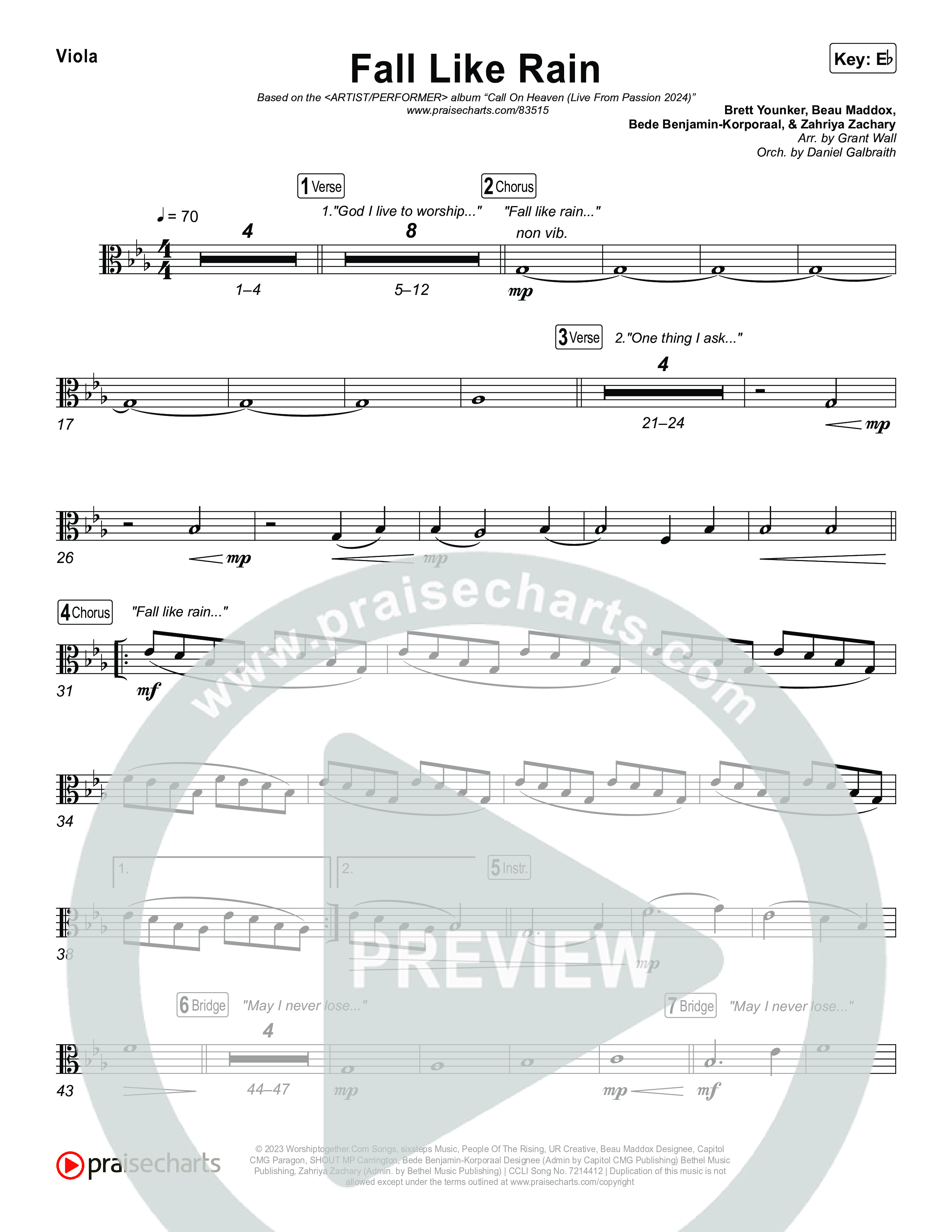 Fall Like Rain (Live From Passion 2024) Viola (Passion / Kari Jobe / Rachel Halbach)