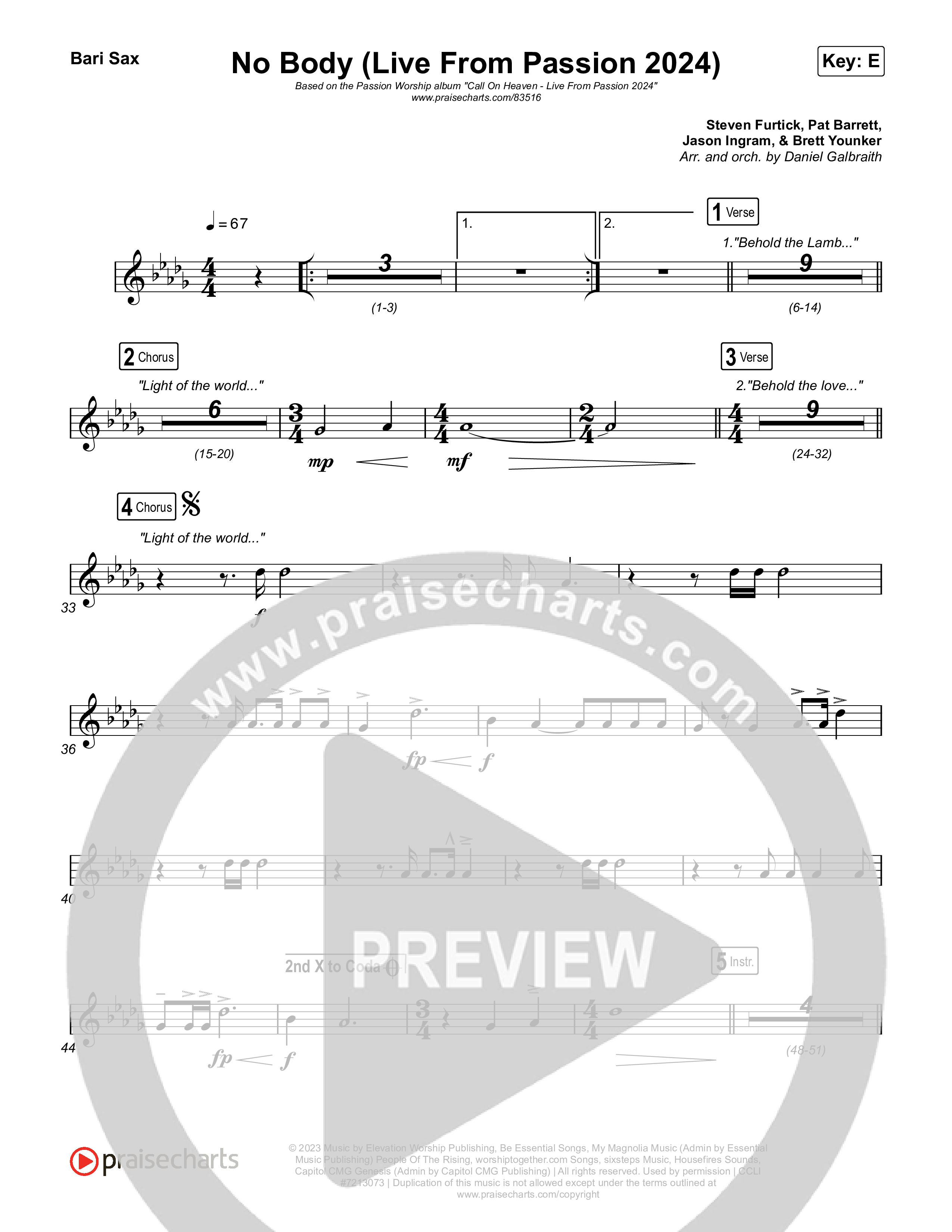 No Body (Live From Passion 2024) Bari Sax (Passion / Chidima)