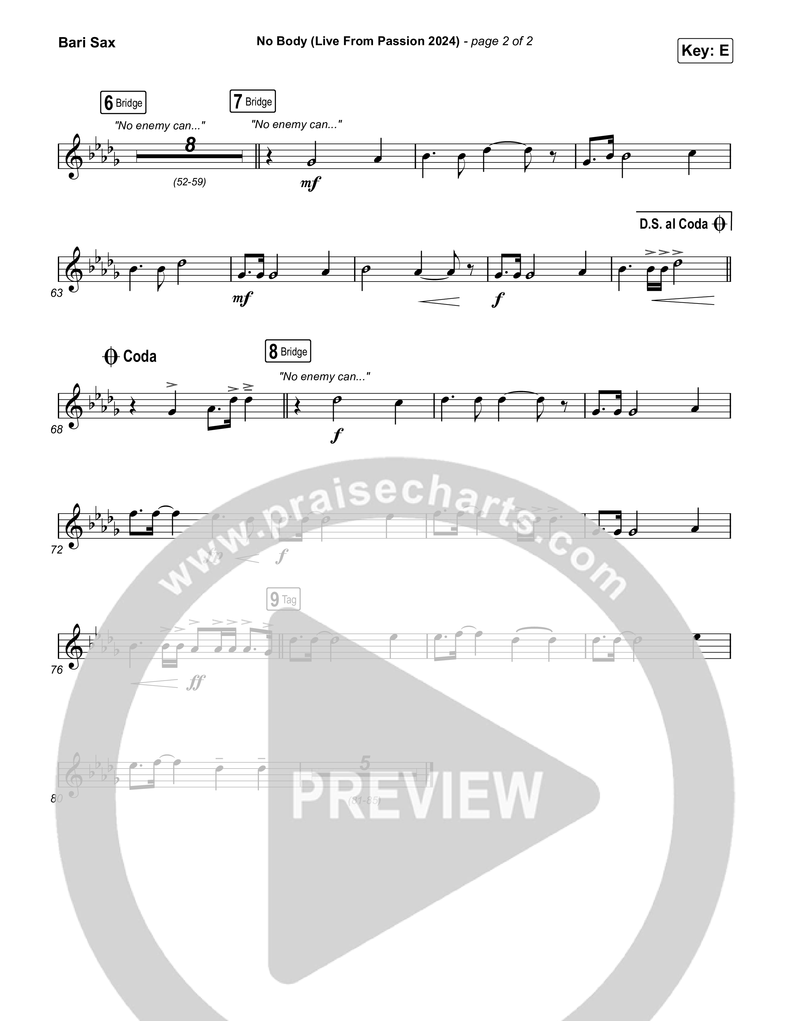 No Body (Live From Passion 2024) Bari Sax (Passion / Chidima)