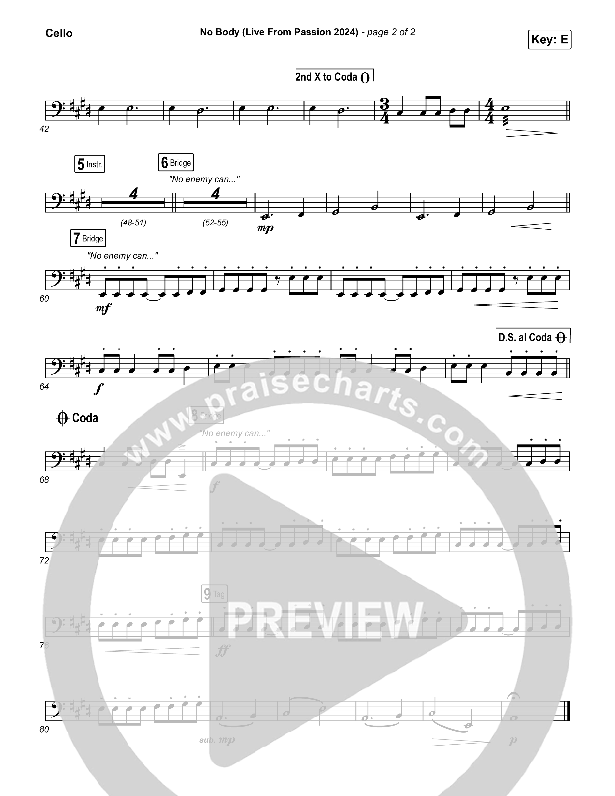 No Body (Live From Passion 2024) Cello (Passion / Chidima)