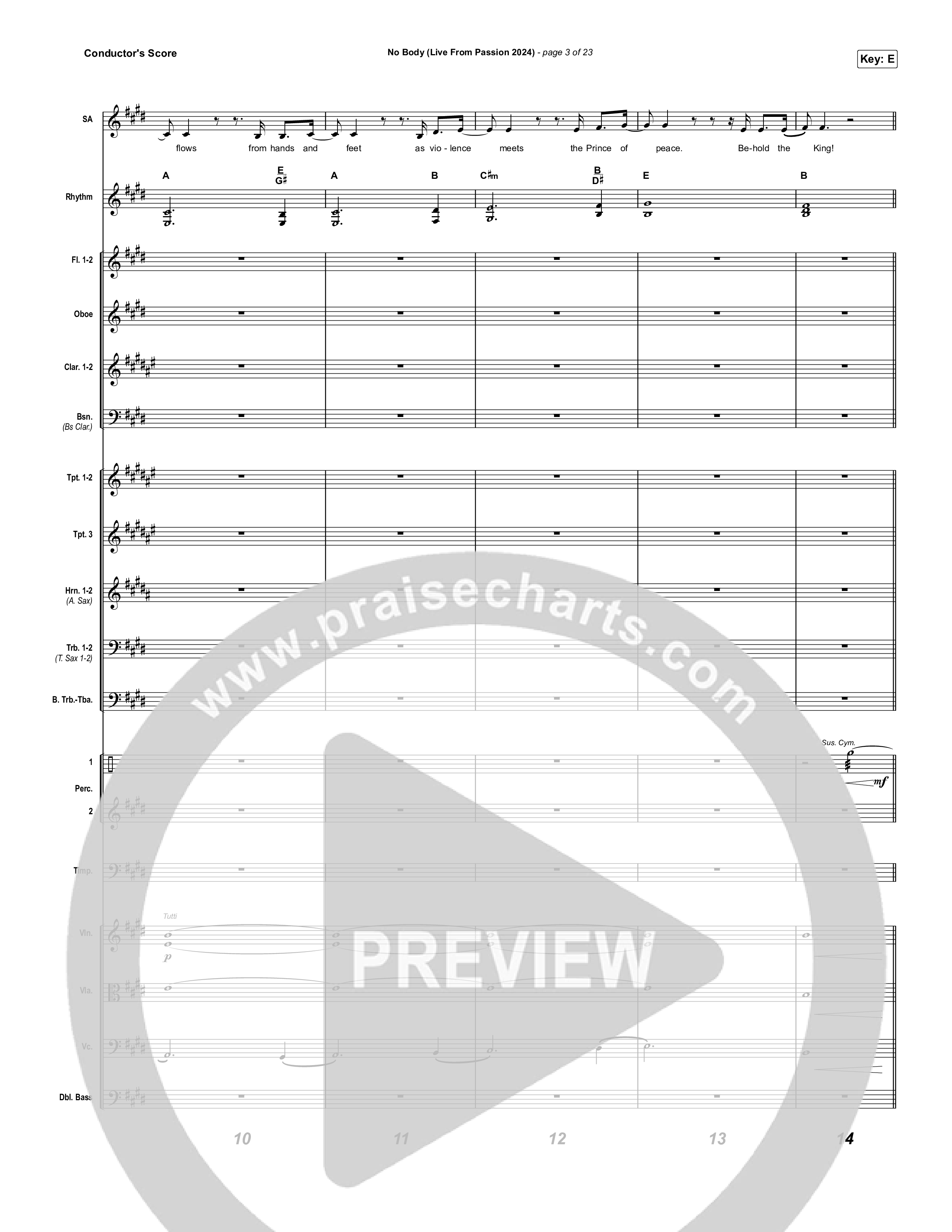 No Body (Live From Passion 2024) Conductor's Score (Passion / Chidima)