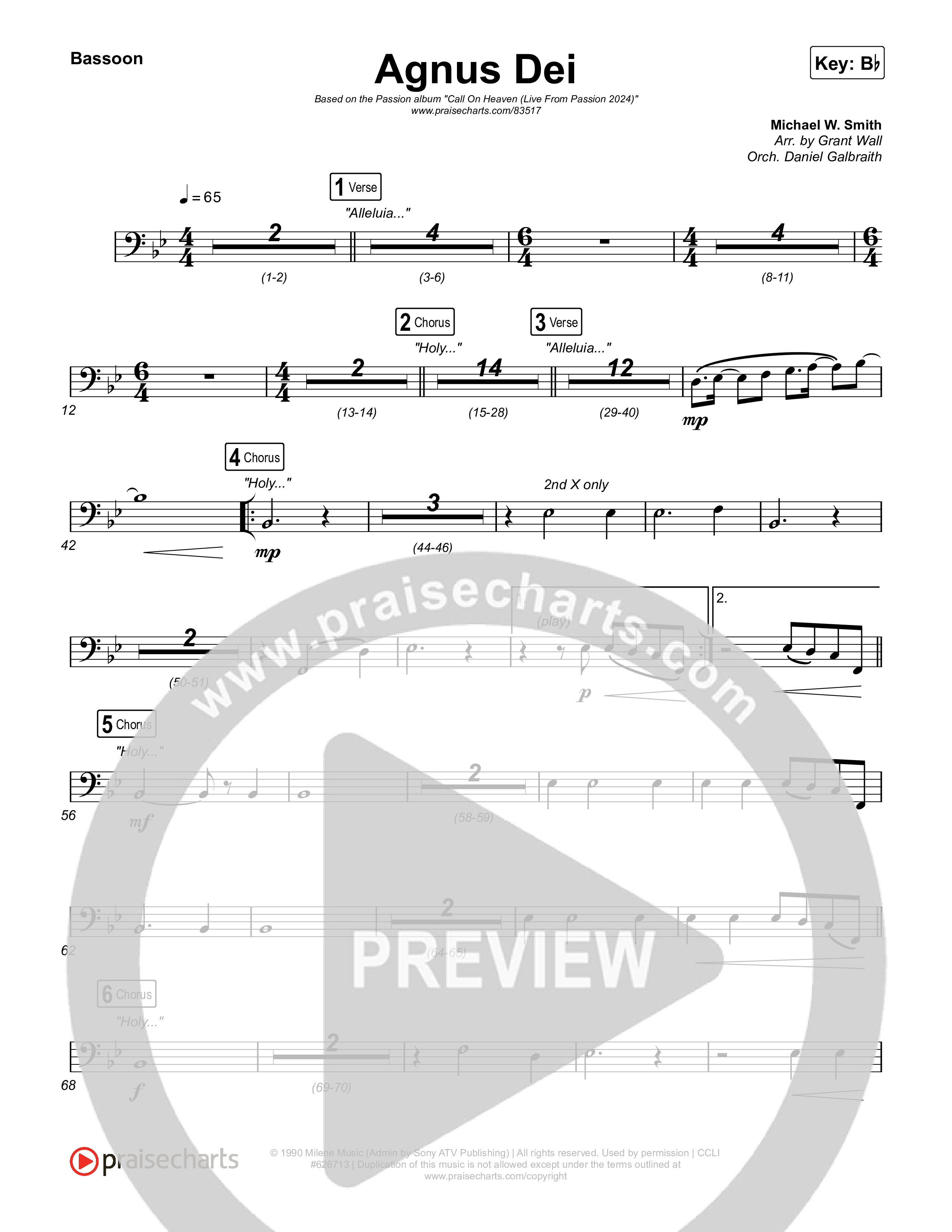 Agnus Dei (Live From Passion 2024) Bassoon (Passion / Kristian Stanfill)