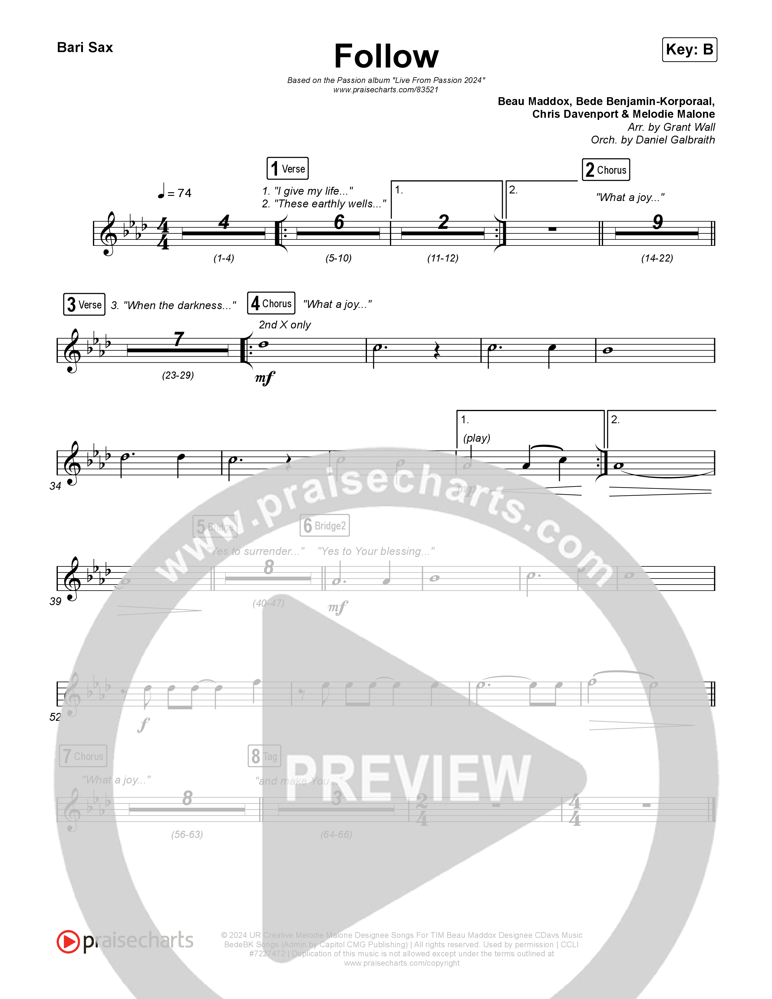 Follow (Live From Passion 2024) Bari Sax (Passion / Melodie Malone)