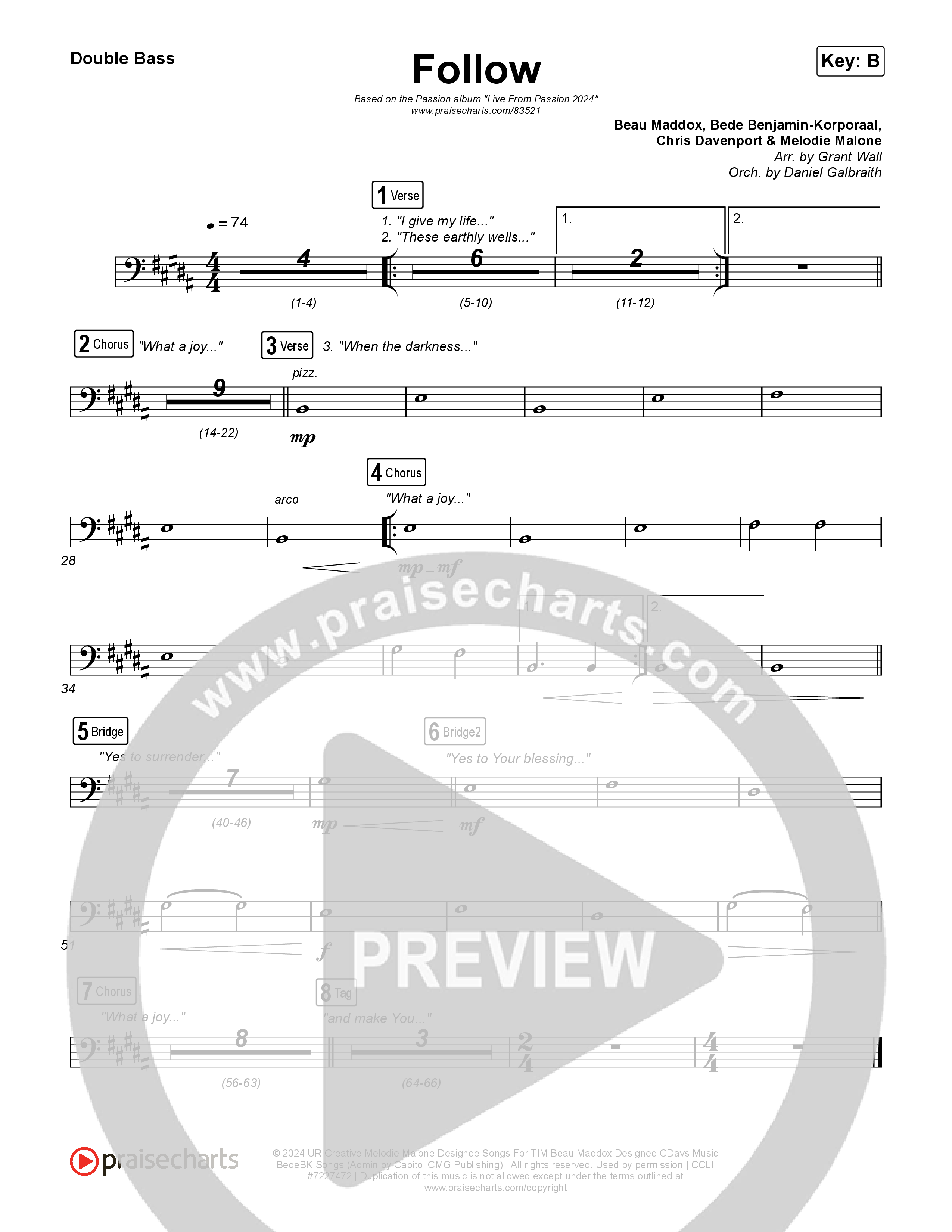Follow (Live From Passion 2024) String Bass (Passion / Melodie Malone)