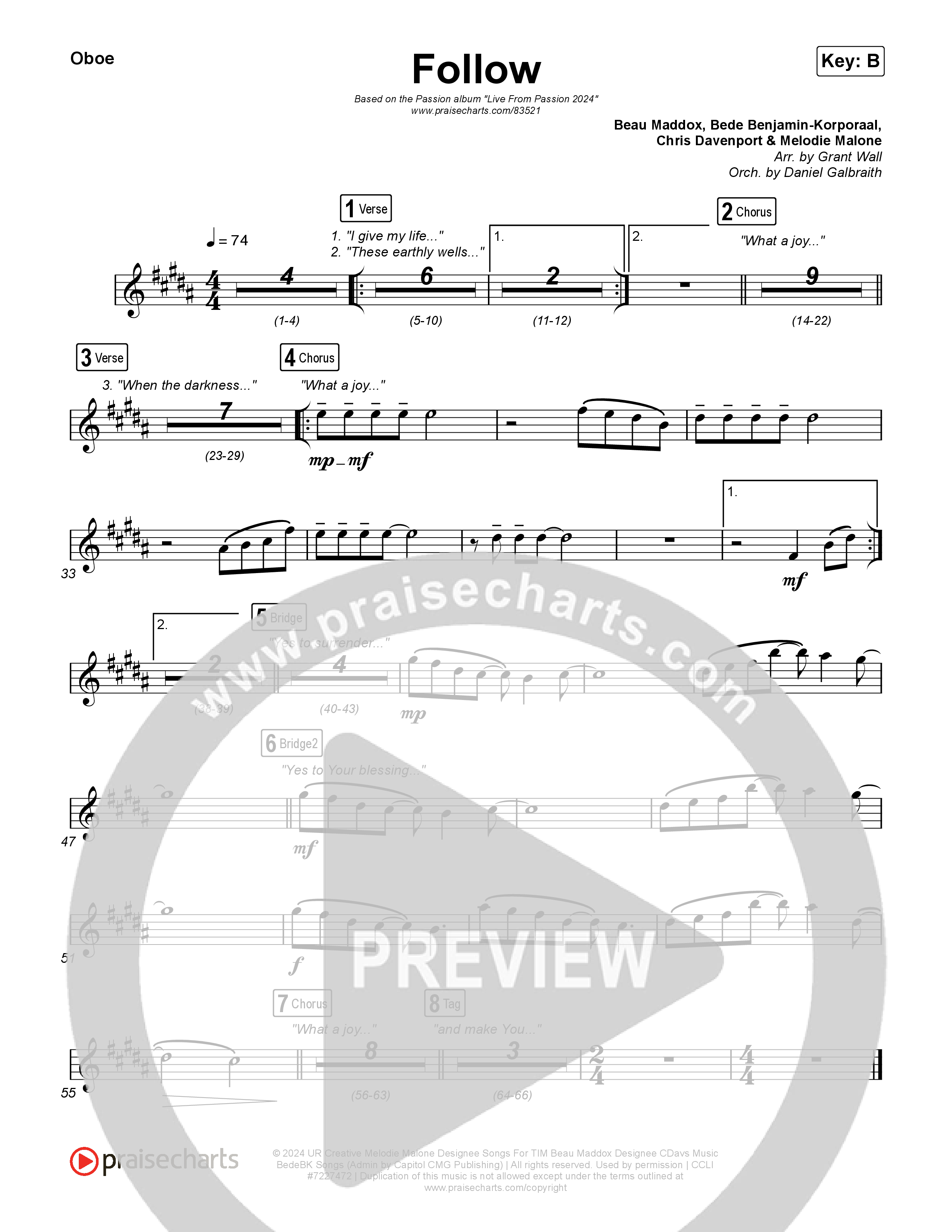 Follow (Live From Passion 2024) Oboe (Passion / Melodie Malone)