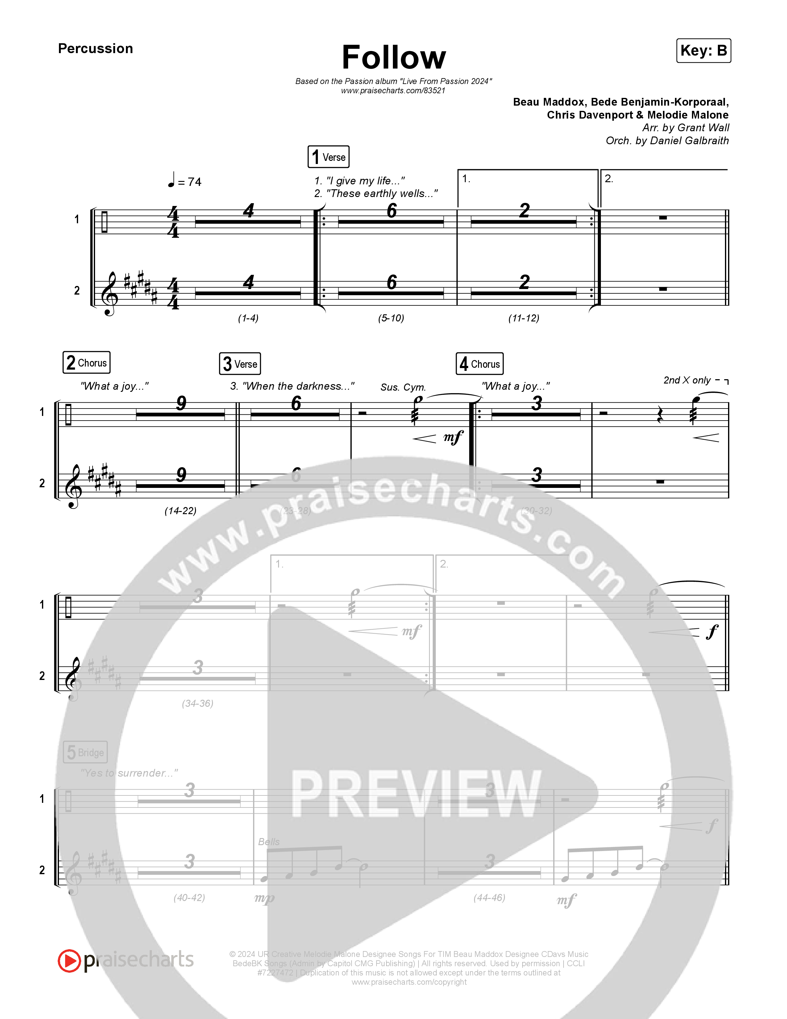 Follow (Live From Passion 2024) Percussion (Passion / Melodie Malone)