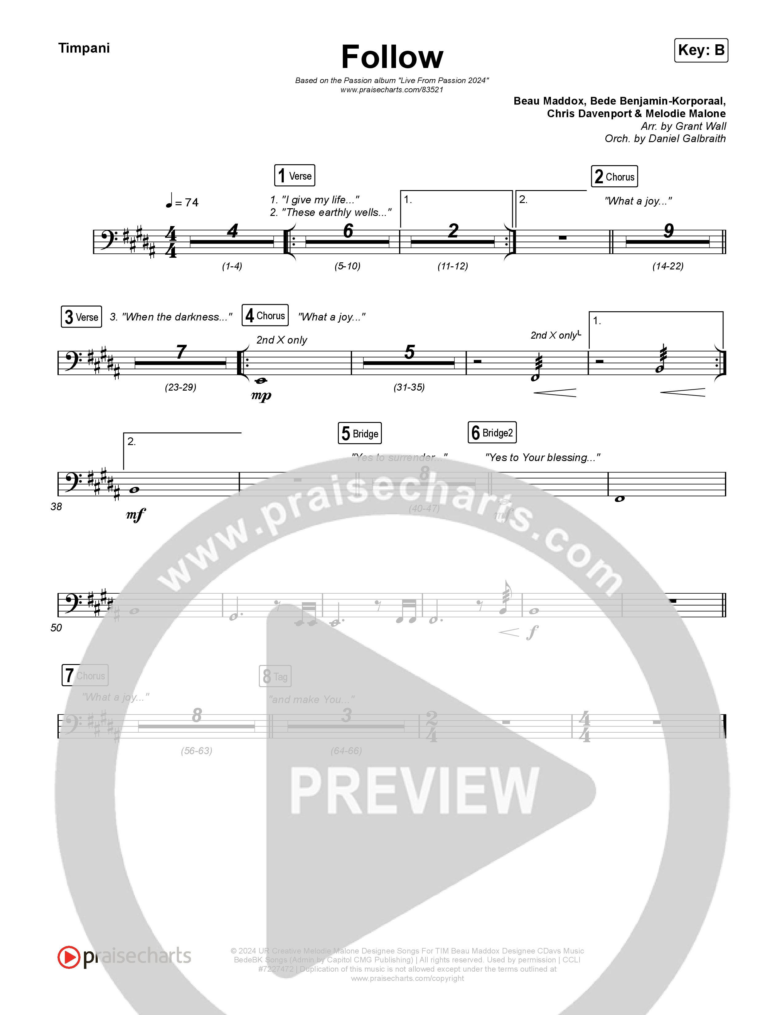 Follow (Live From Passion 2024) Timpani (Passion / Melodie Malone)