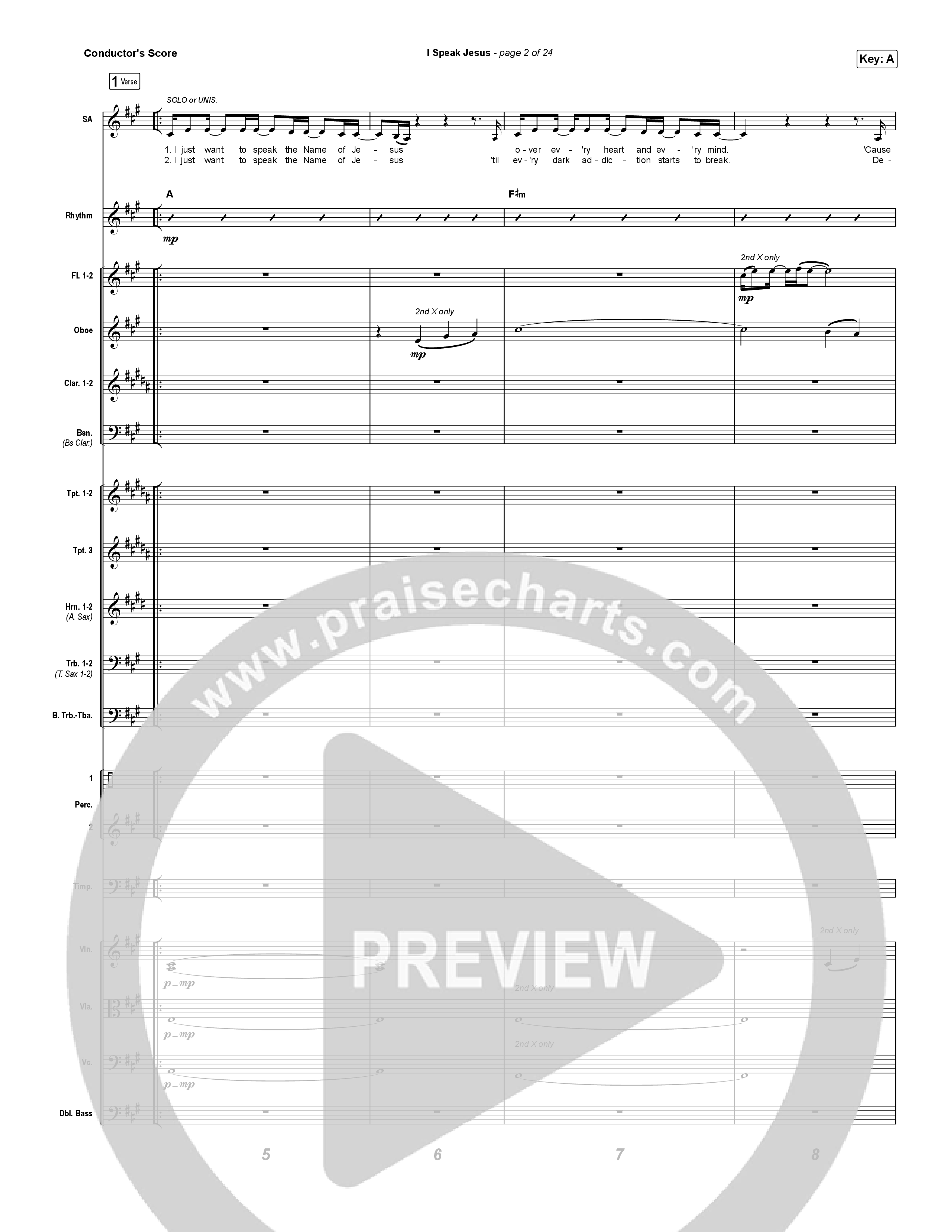 I Speak Jesus (Live) Orchestration (Josh Baldwin)