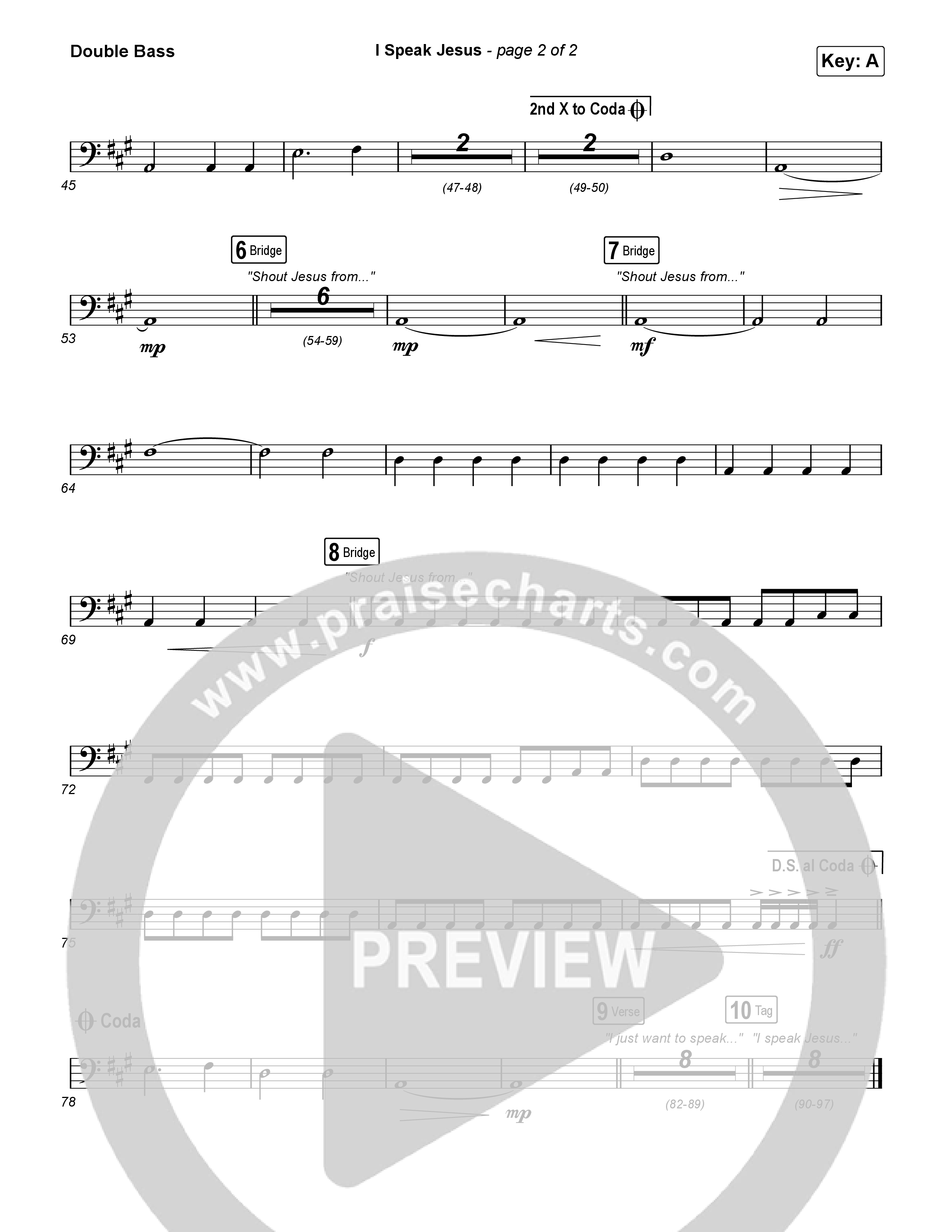 I Speak Jesus (Live) String Bass (Josh Baldwin)